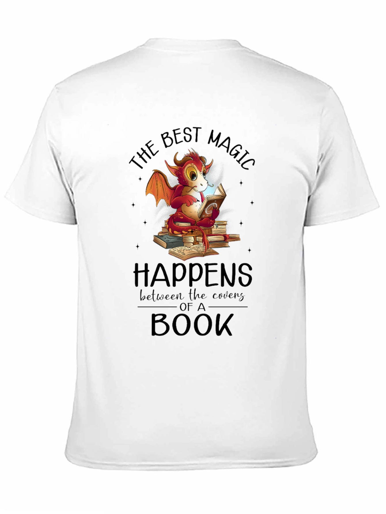 Dragon Reading Book T-Shirt
