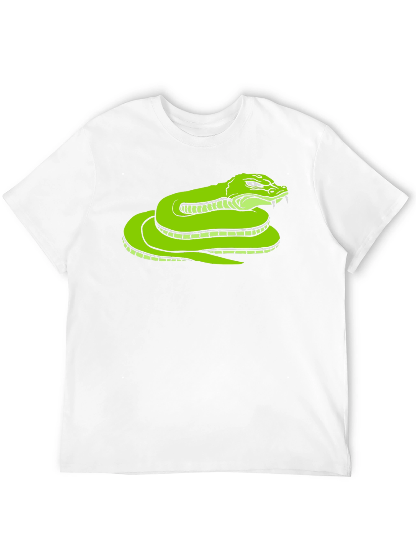 Snake Graphic Tee - Bold Green Serpent Design