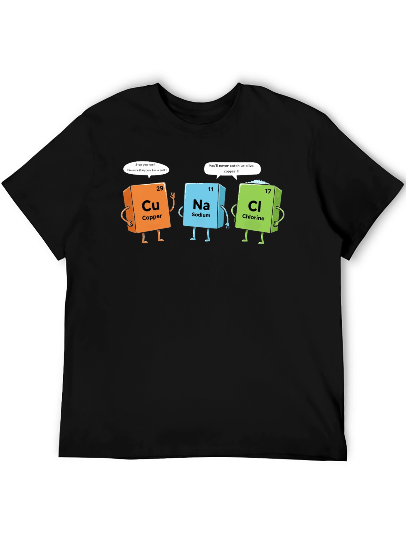Chemistry Pun T-Shirt - Elements Copper Sodium Chlorine