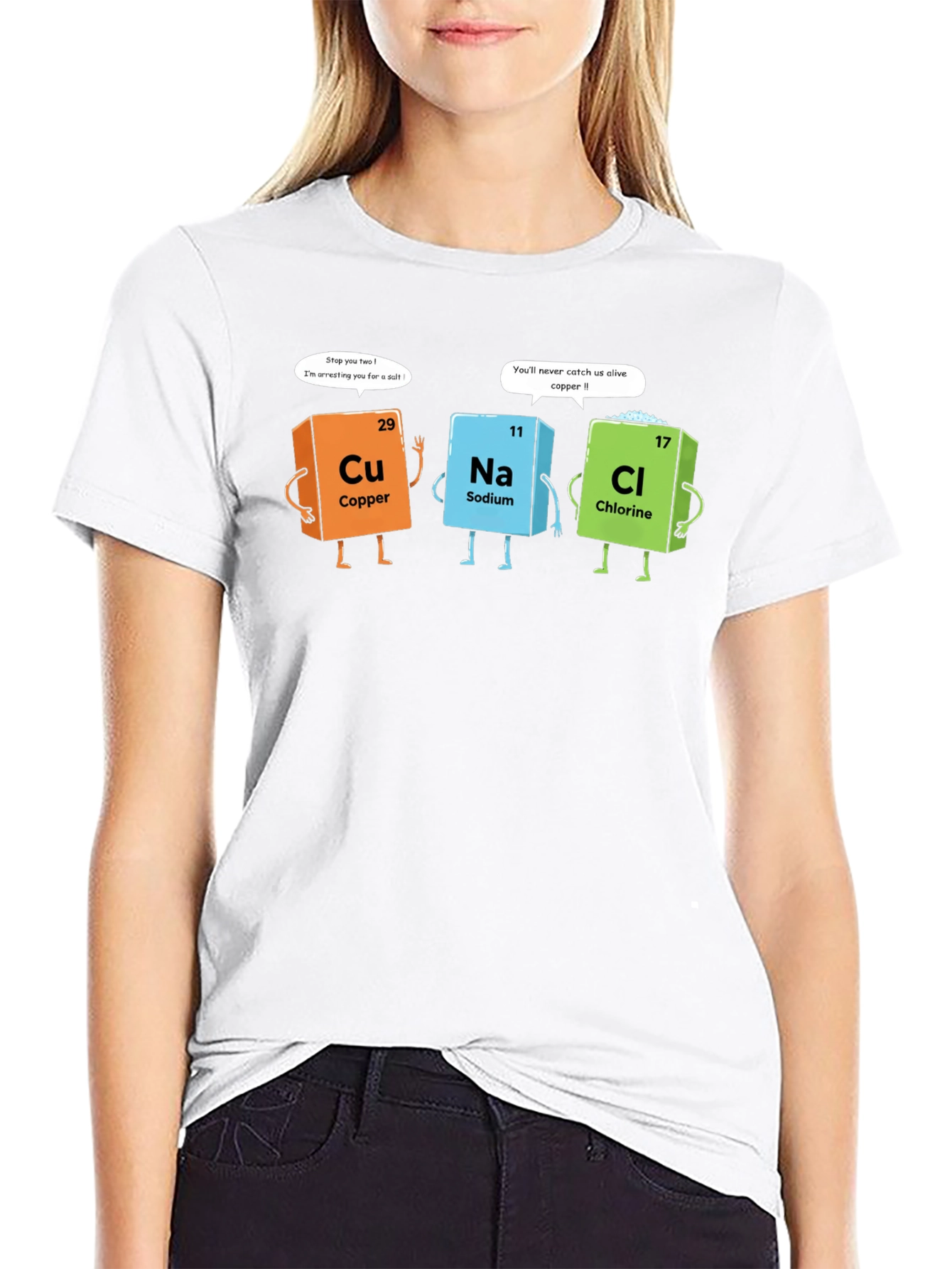 Chemistry Pun T-Shirt - Elements Copper Sodium Chlorine