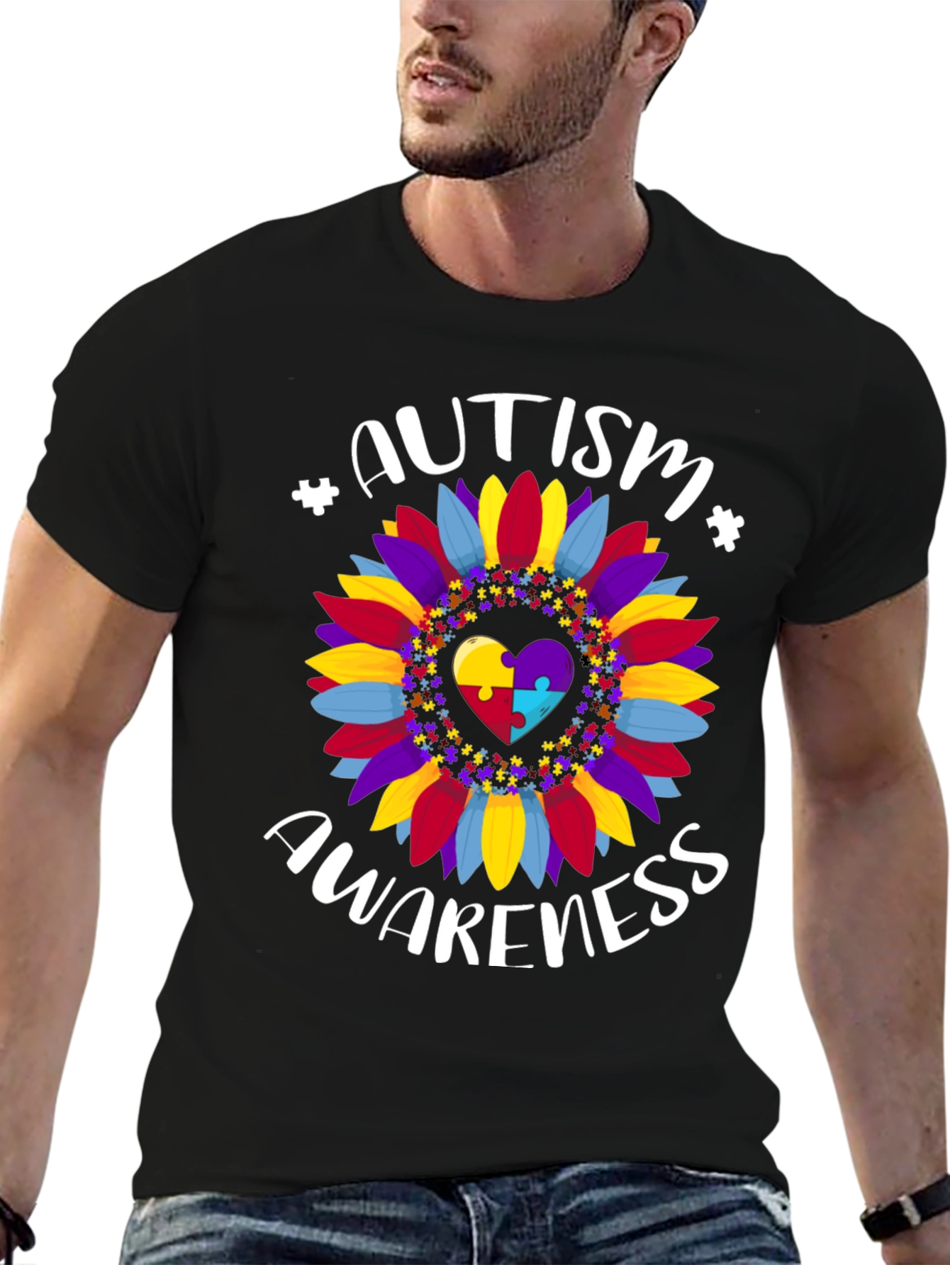 Autism Awareness Sunflower Graphic Tee