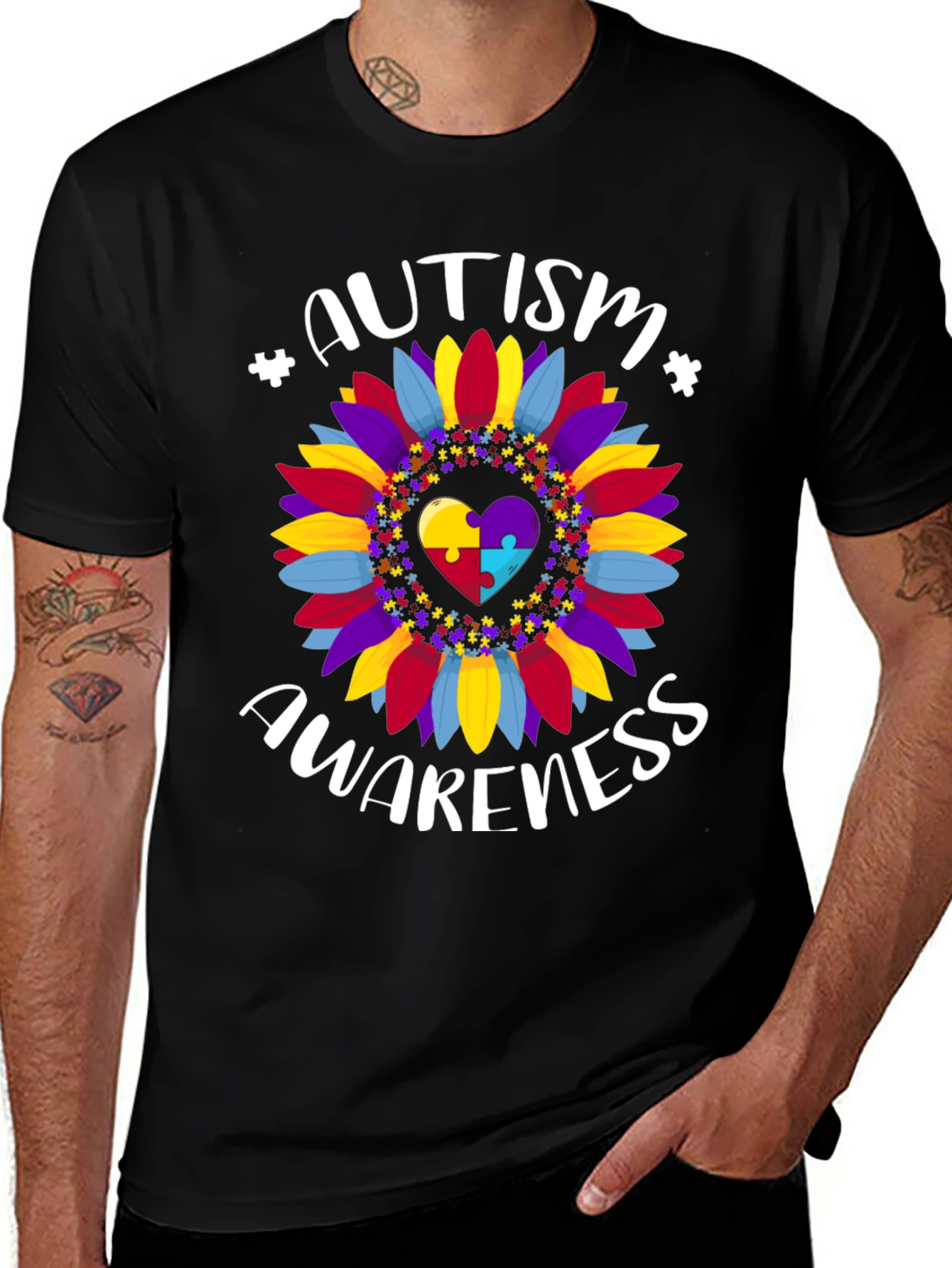 Autism Awareness Sunflower Graphic Tee