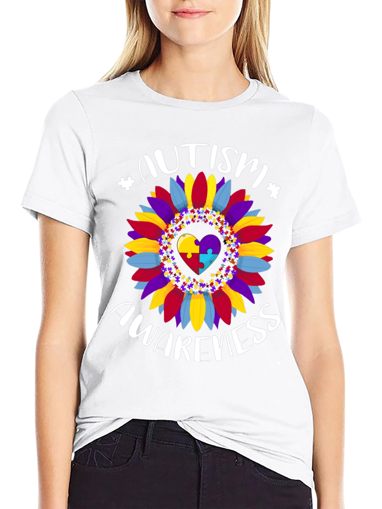 Autism Awareness Sunflower Graphic Tee