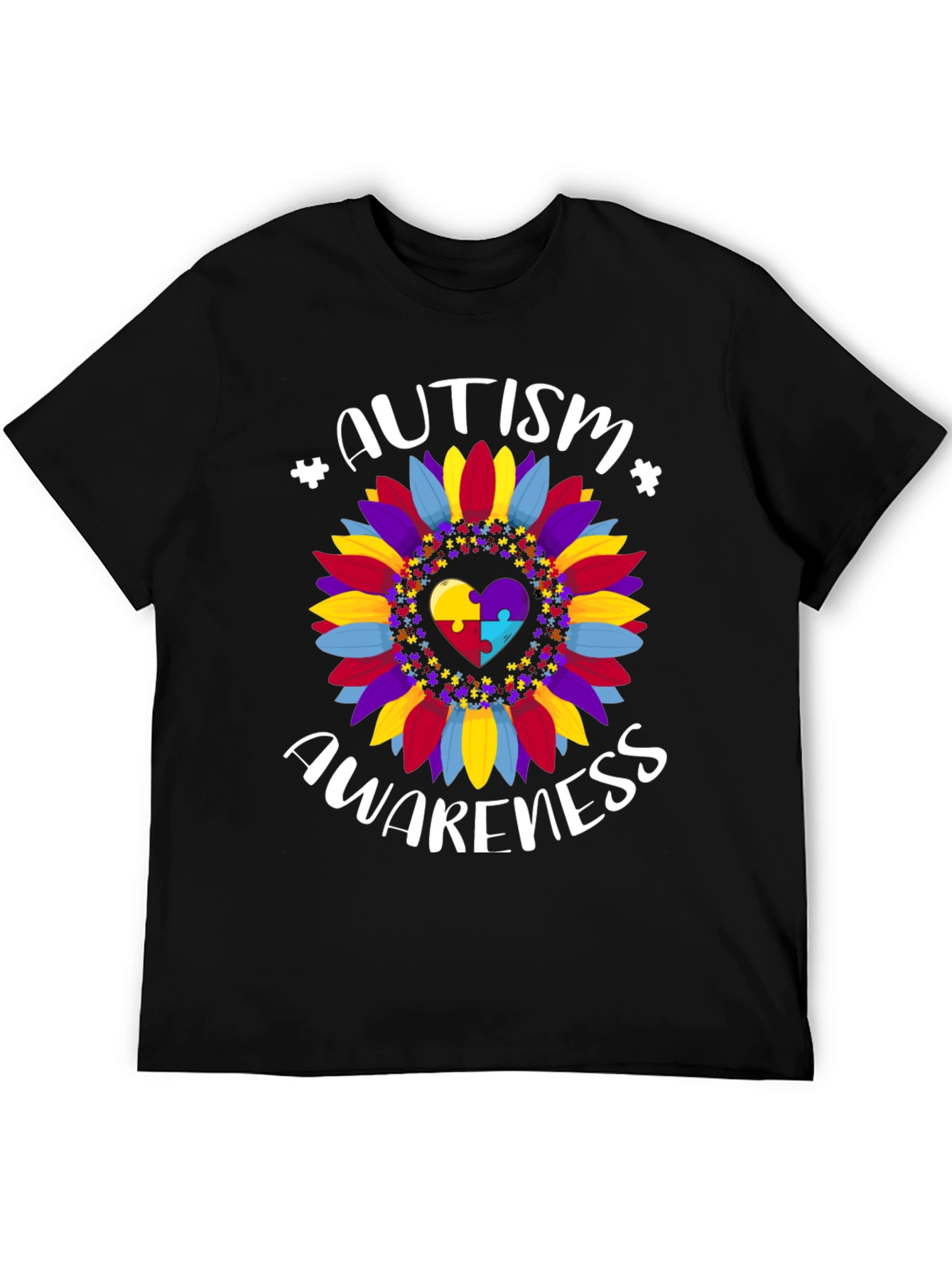 Autism Awareness Sunflower Graphic Tee