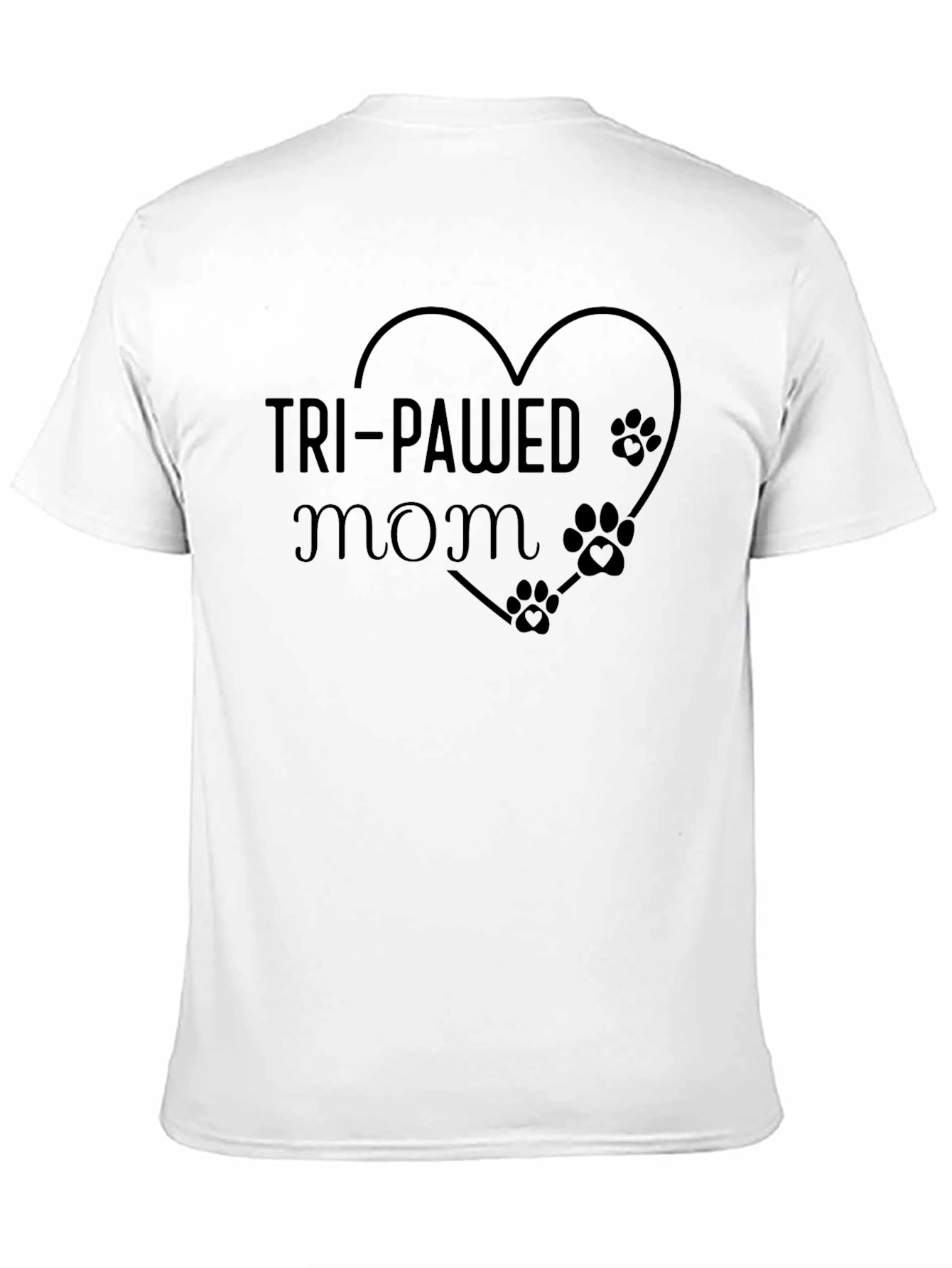 Tri-Pawed Mom T-Shirt - Animal Lovers Tee