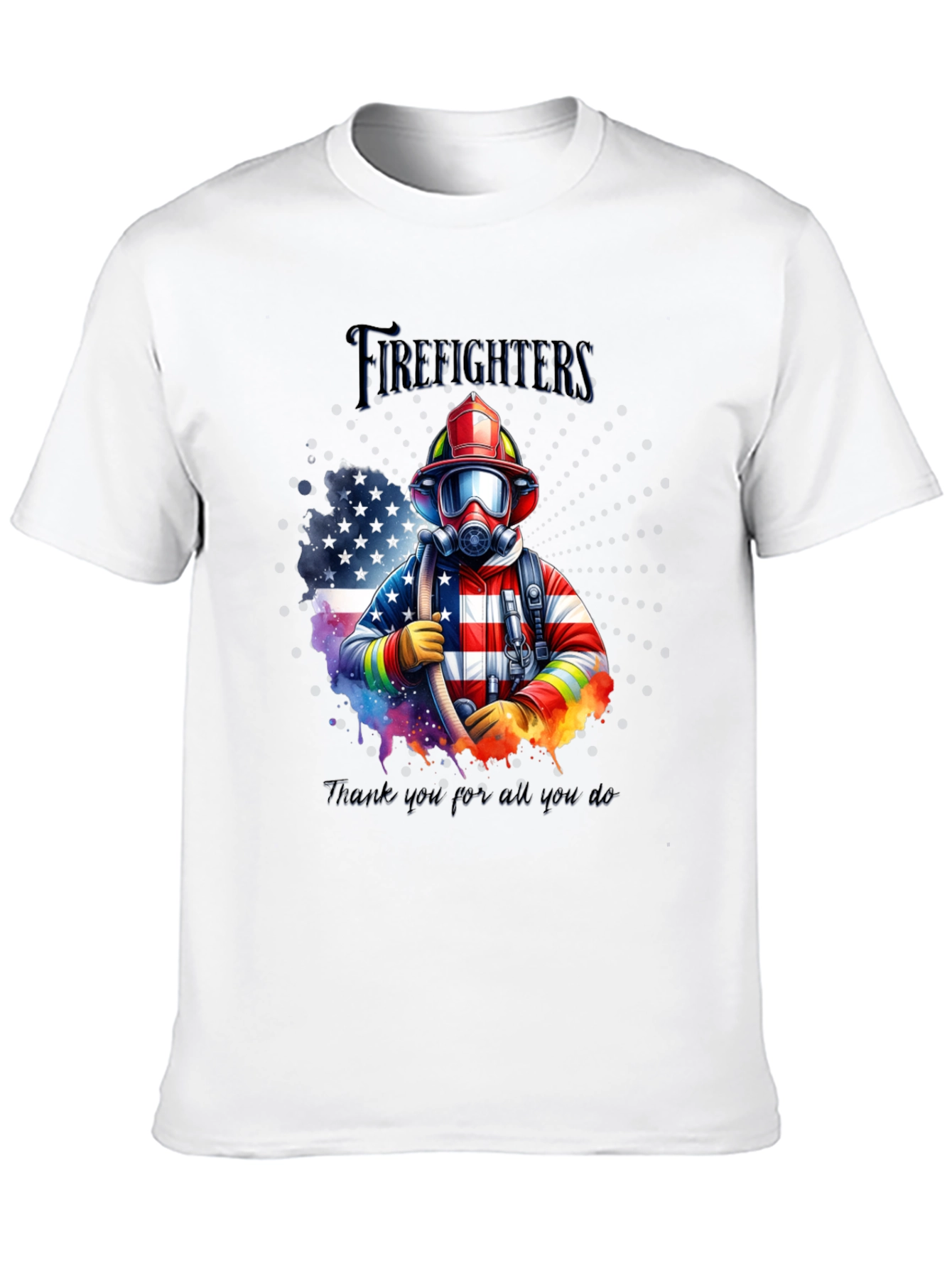 Firefighter Graphic T-Shirt - Thank You