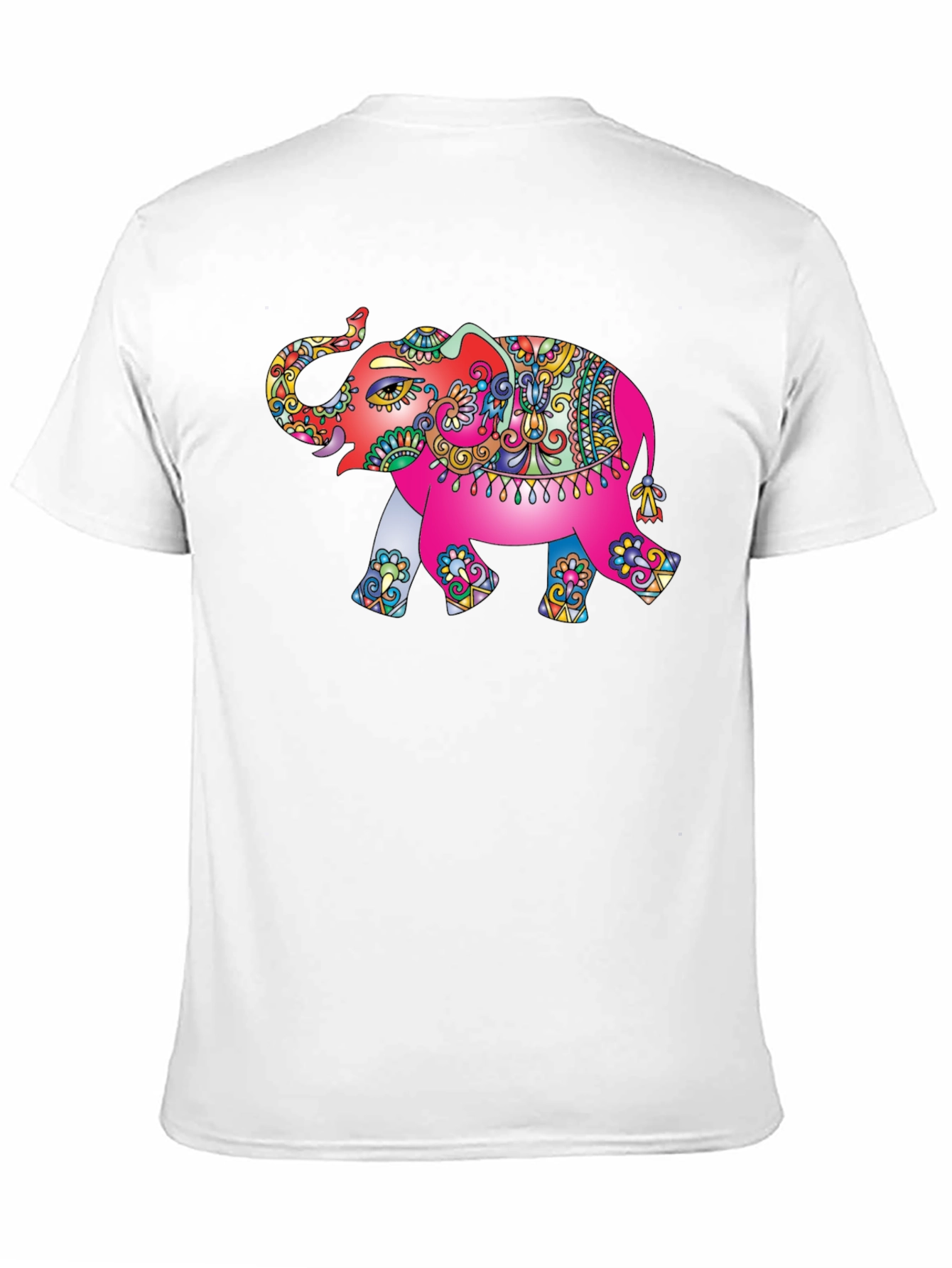 Elephant Graphic Tee - Black Cotton T-Shirt