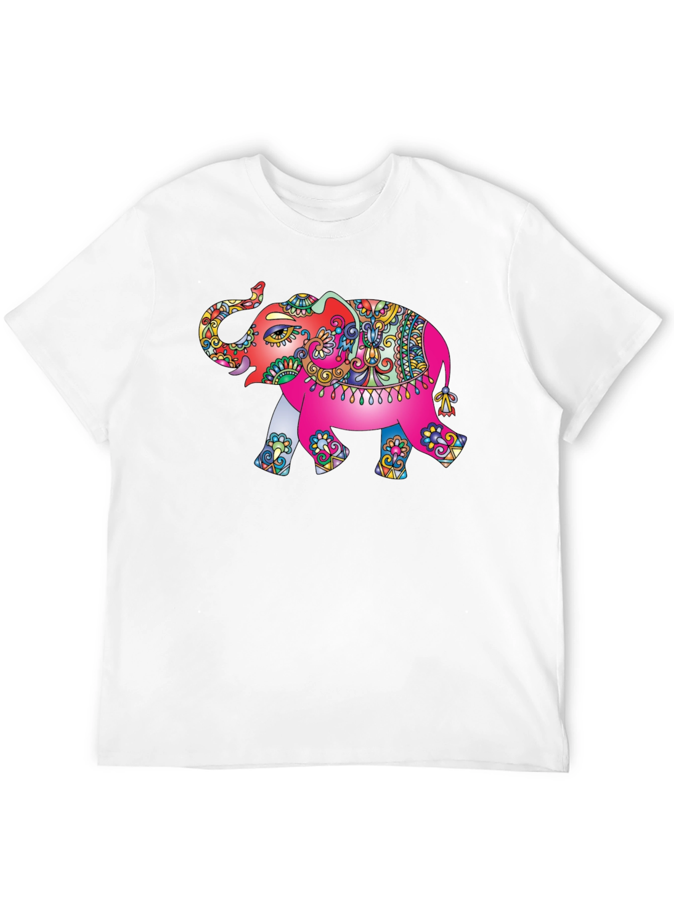 Elephant Graphic Tee - Black Cotton T-Shirt