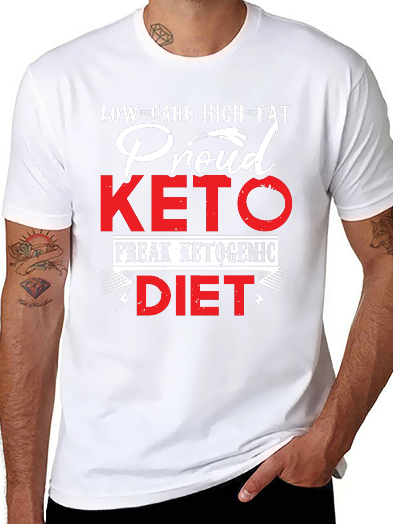 Proud Keto Diet T-Shirt - Low Carb High Fat