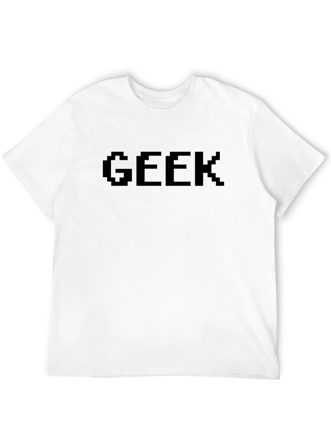 Geek Pixel Art Black T-Shirt