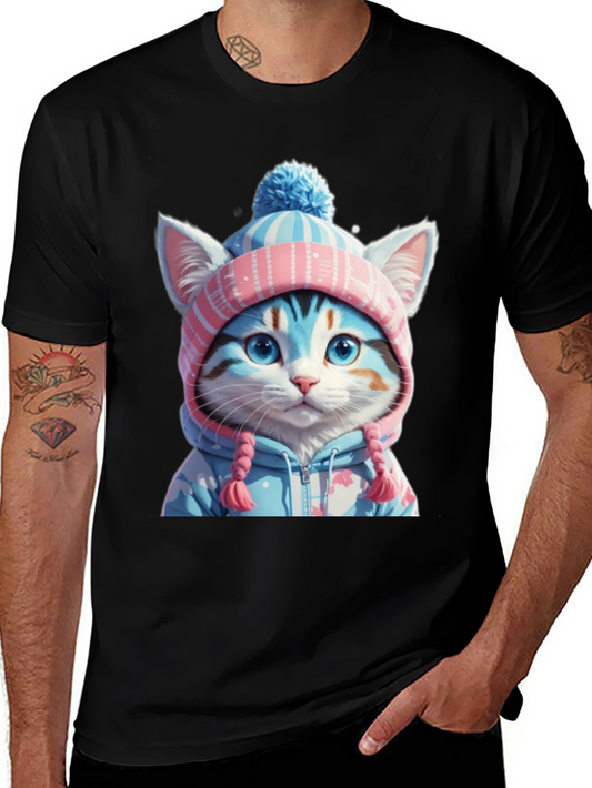 Cute Cat in Winter Outfit T-Shirt