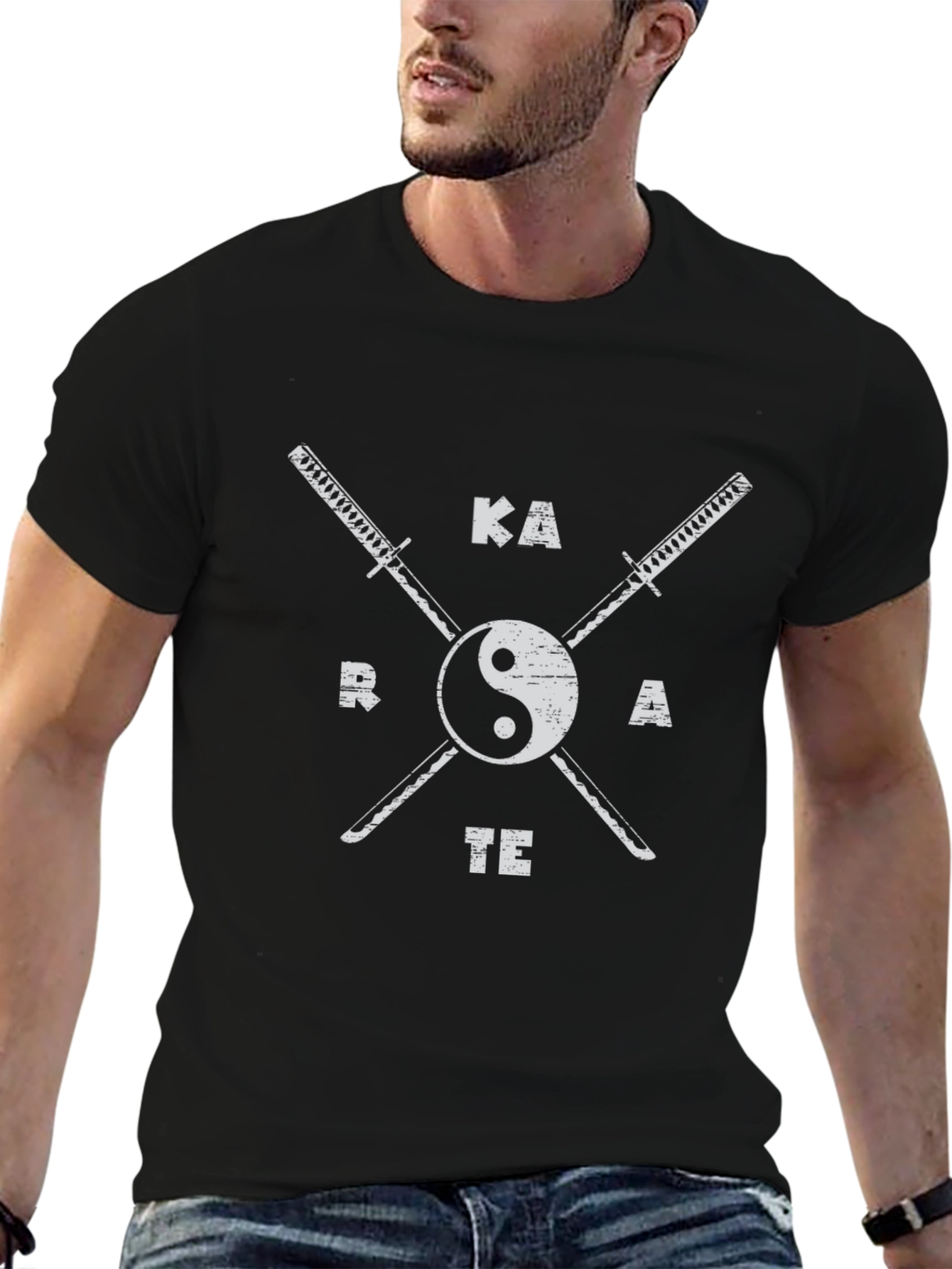 Karate Swords Yin Yang T-Shirt