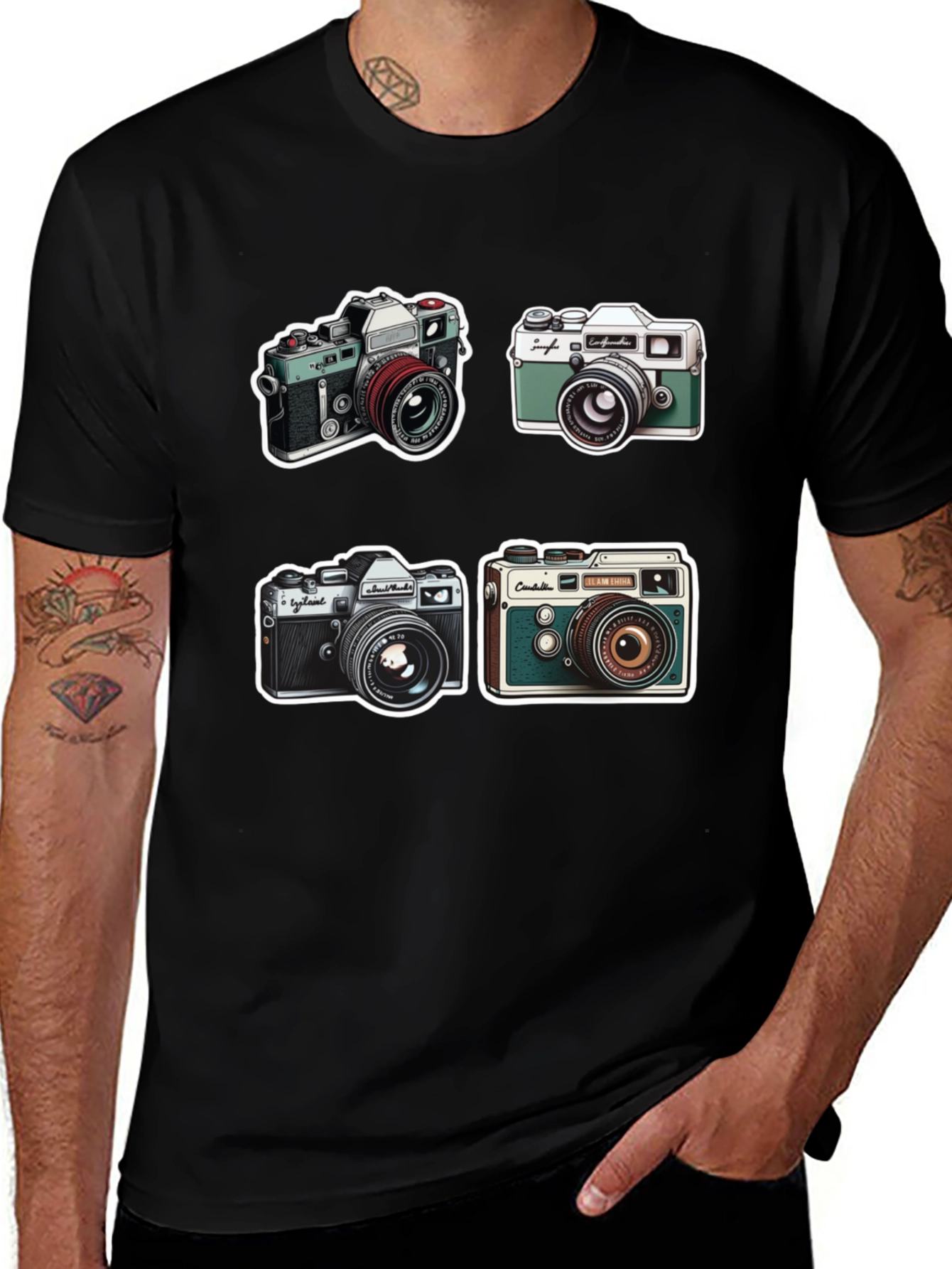 Retro Camera Print T-Shirt - Classic Style