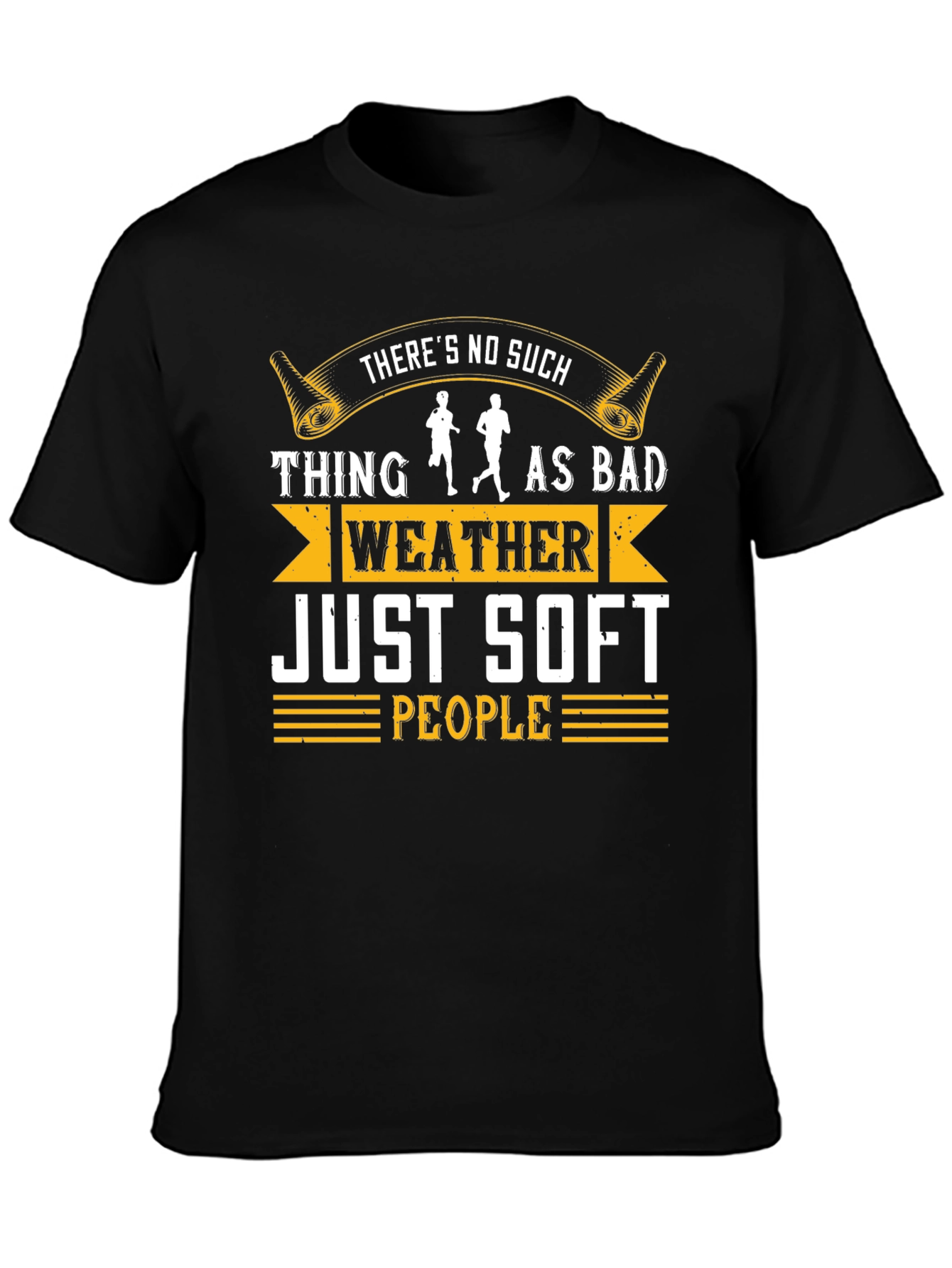 Bad Weather Soft People Running Graphic Tee