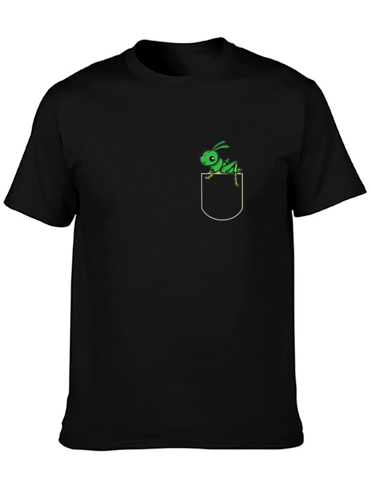 Grasshopper Pocket T-Shirt - Cool Insect Graphic Tee