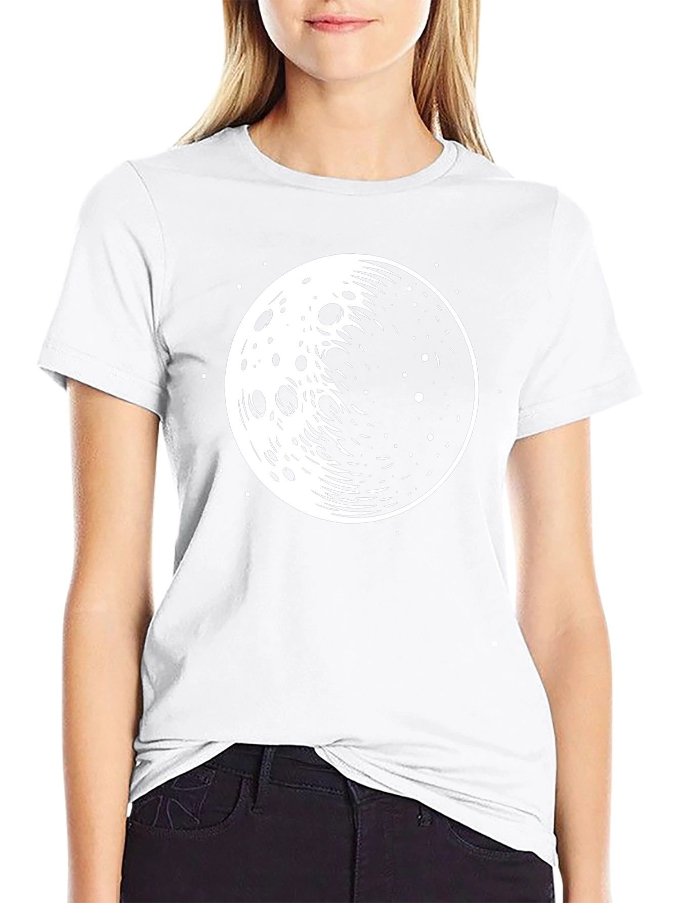 Lunar Graphic T-Shirt - Black Cotton Tee