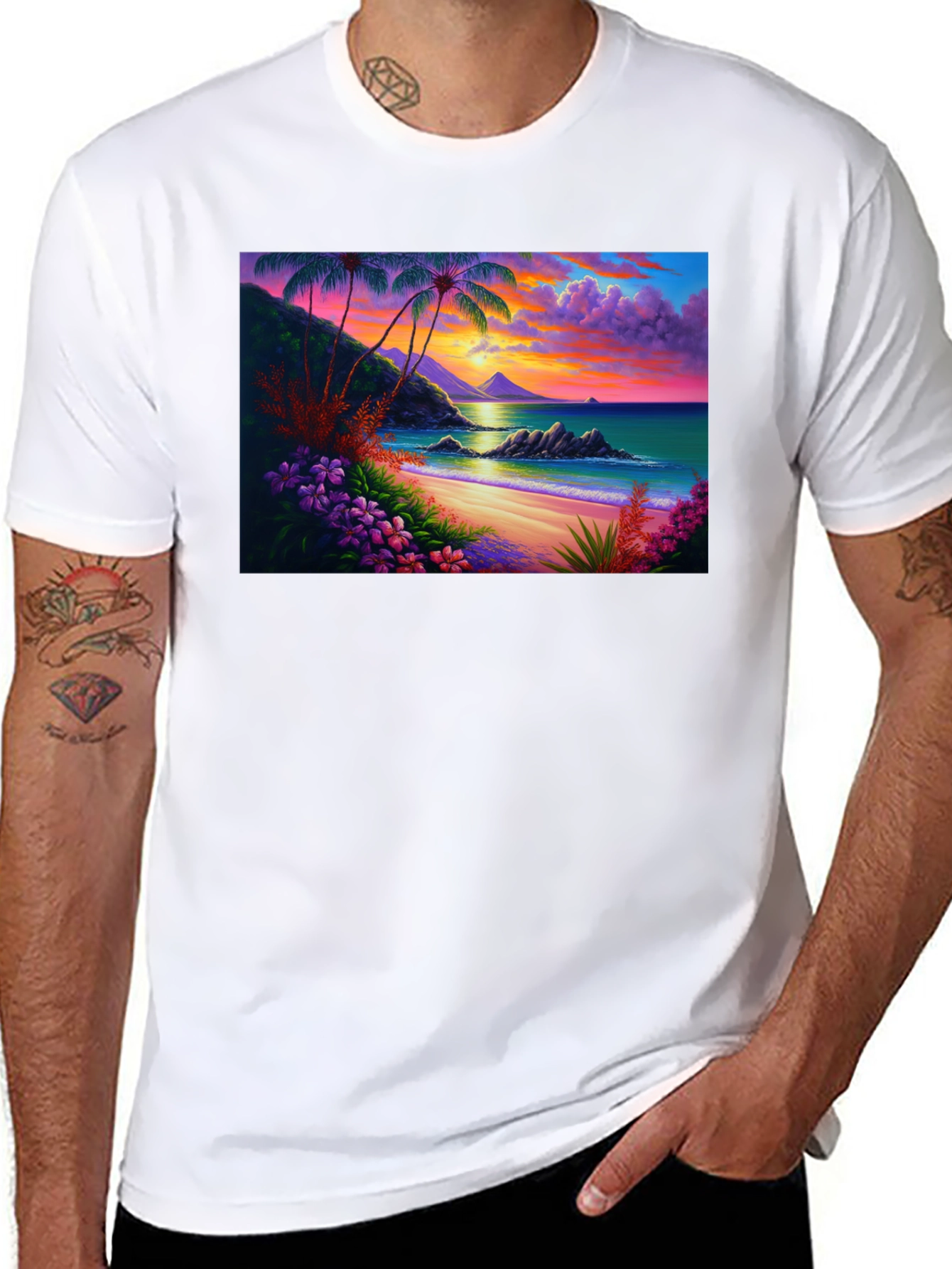 Tropical Beach Sunset Tee