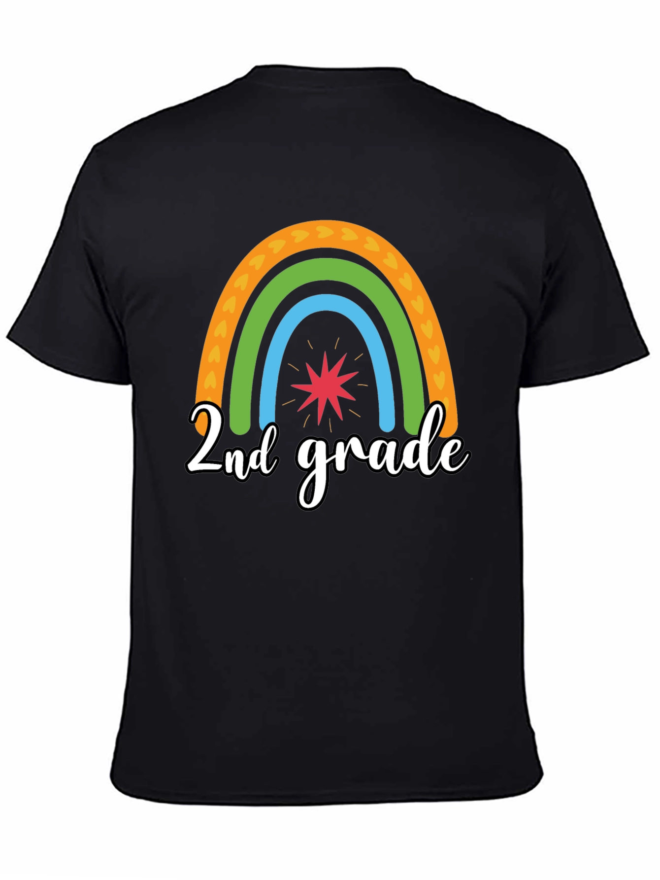 2nd Grade Rainbow Graphic Tee