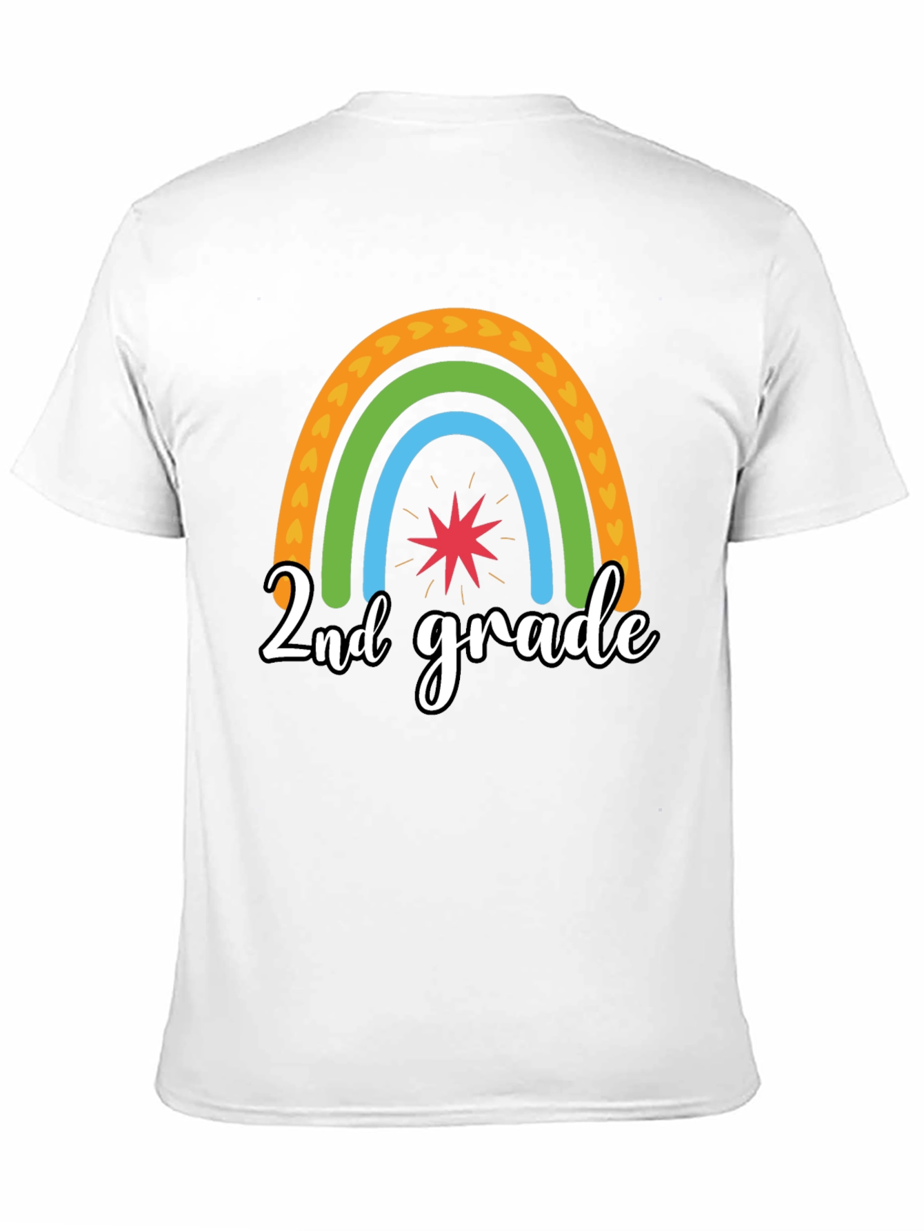 2nd Grade Rainbow Graphic Tee