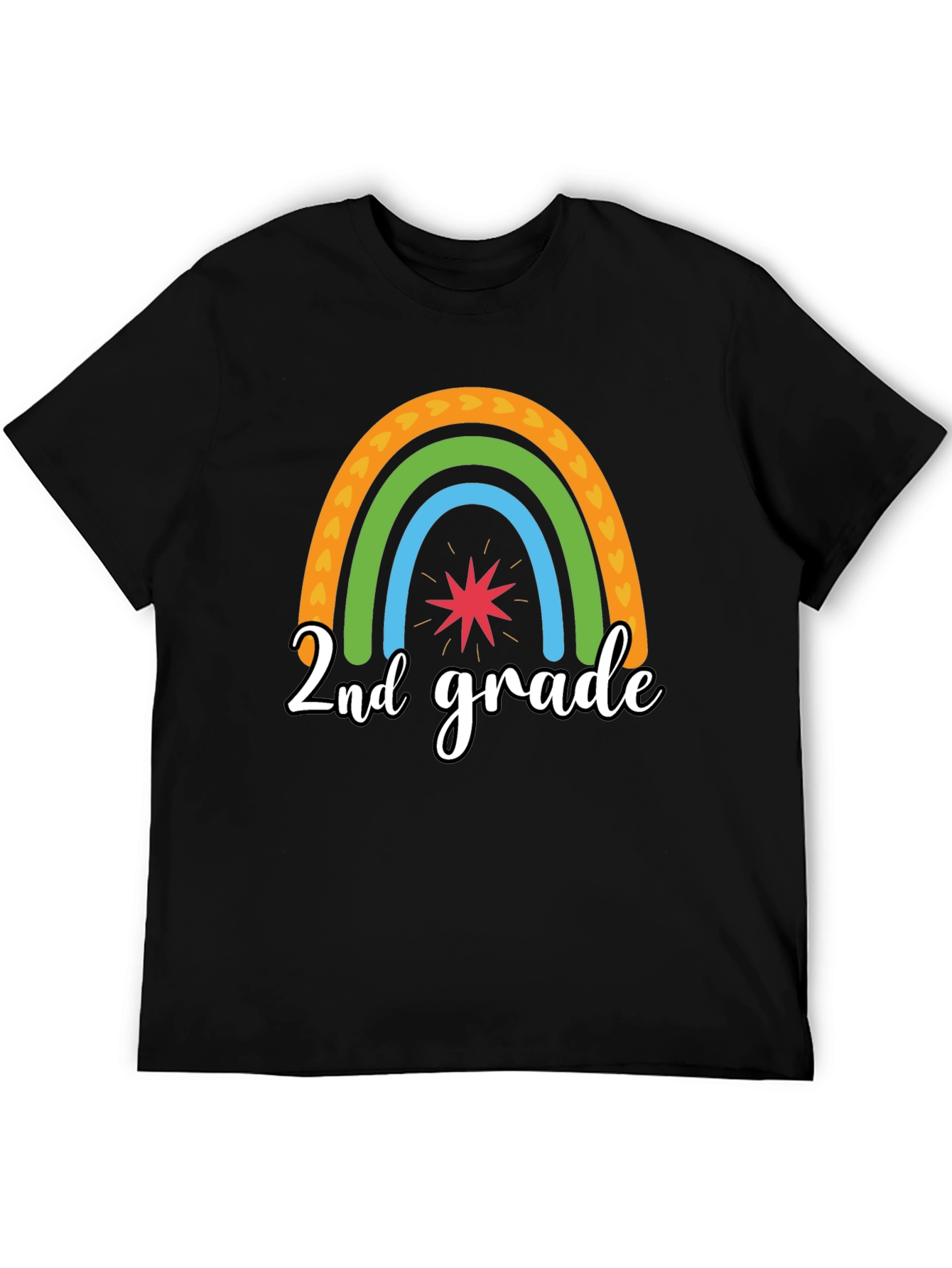 2nd Grade Rainbow Graphic Tee