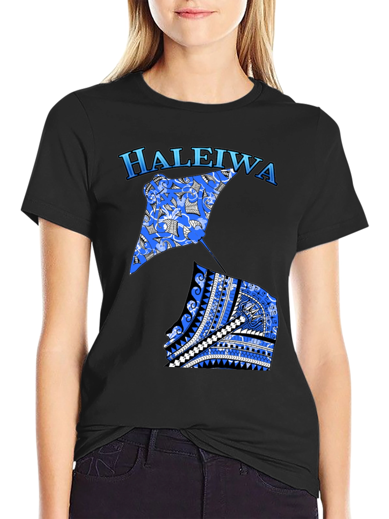 Haleiwa Stingray Graphic Tee - Black
