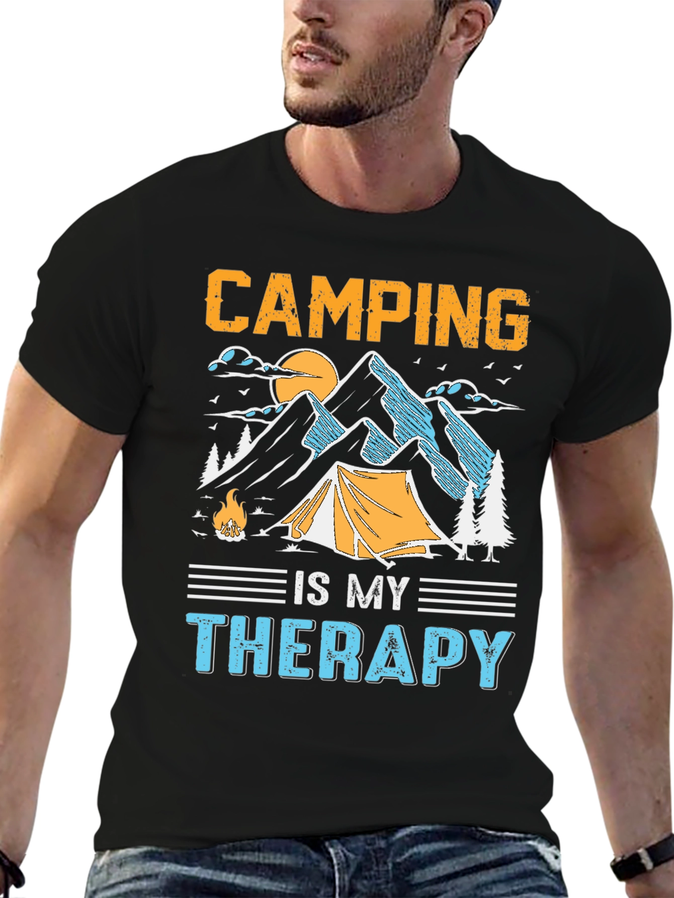 Camping is My Therapy Graphic Tee
