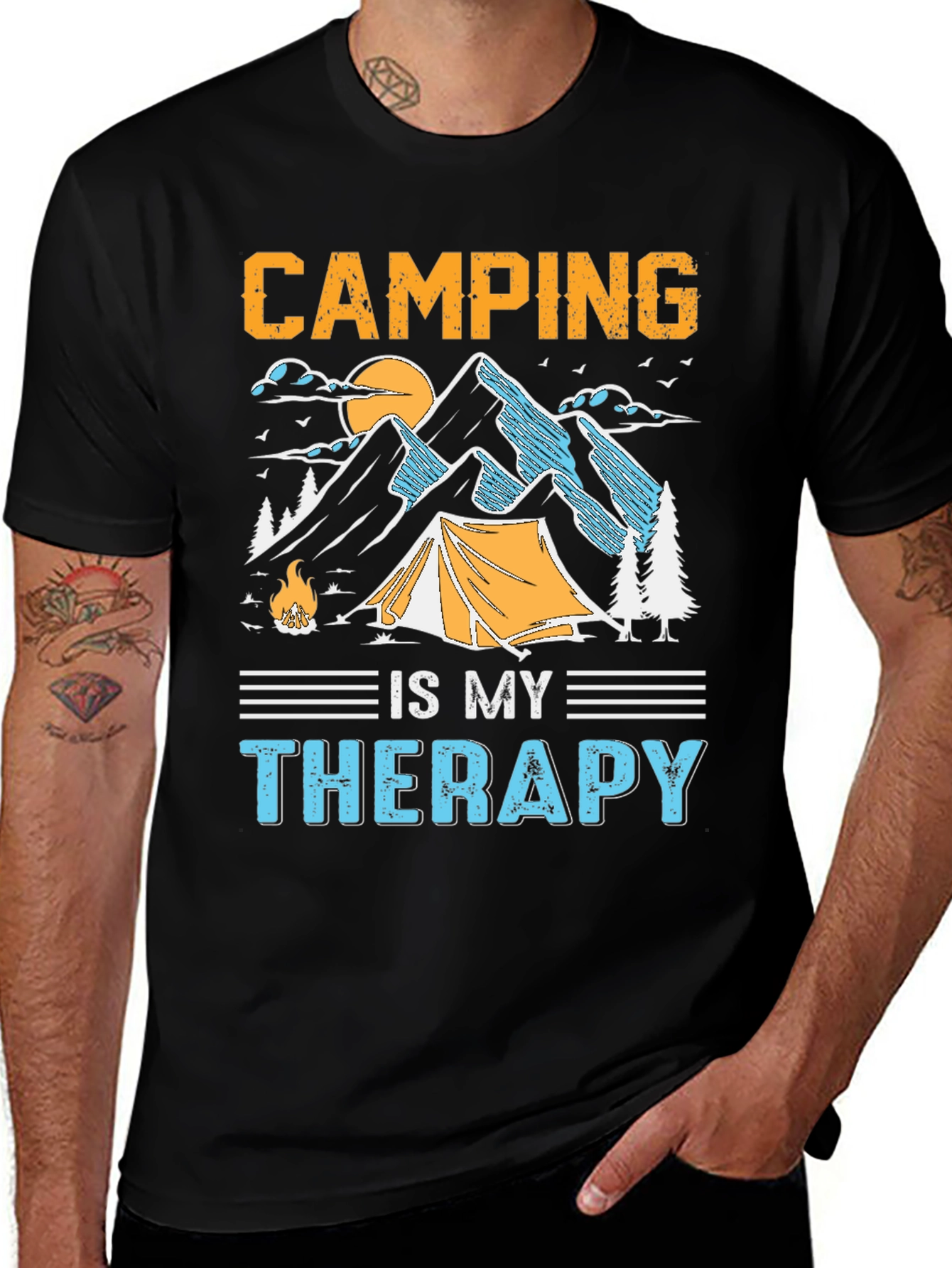 Camping is My Therapy Graphic Tee