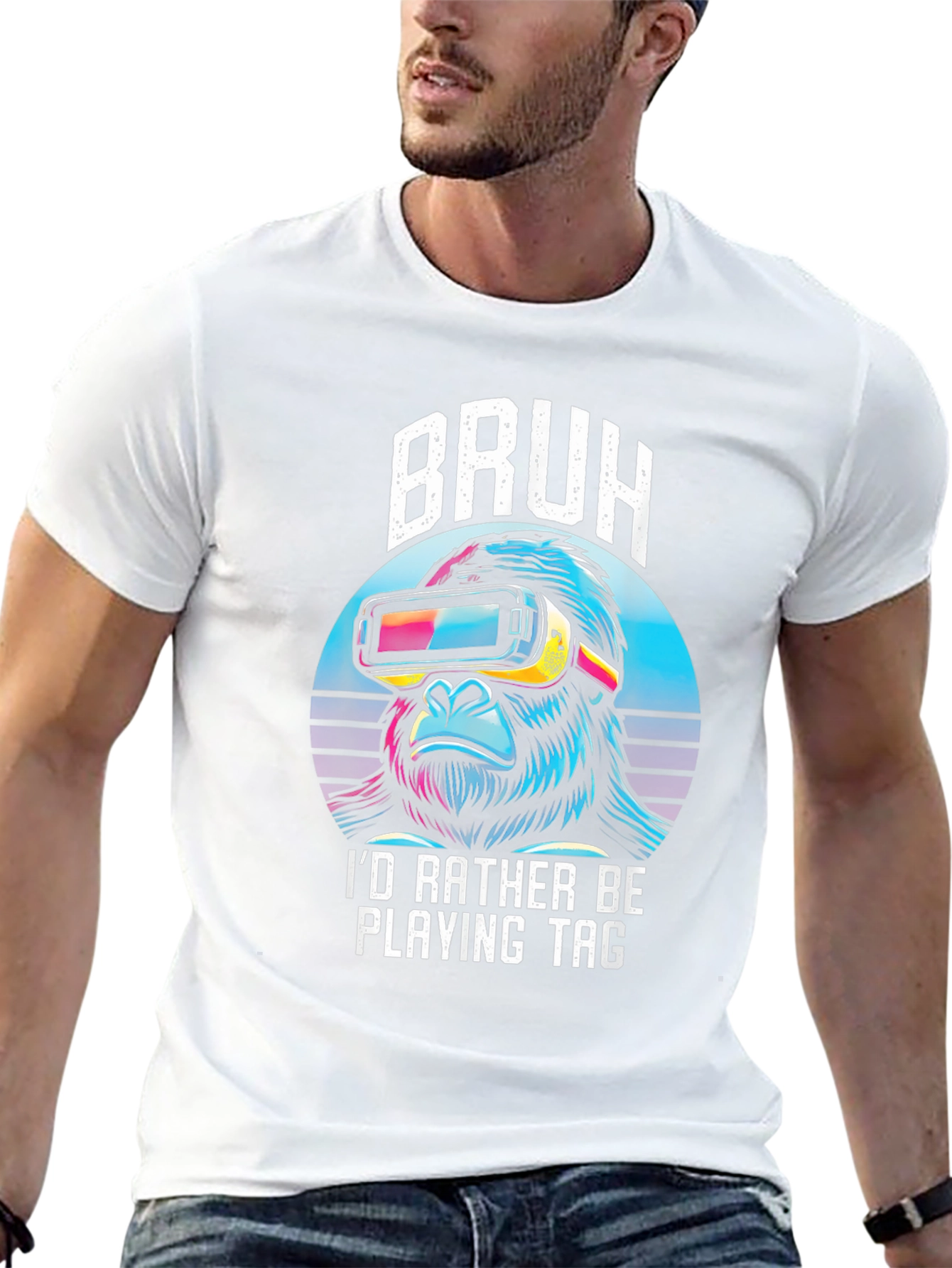 VR Gorilla Mens Black T-Shirt