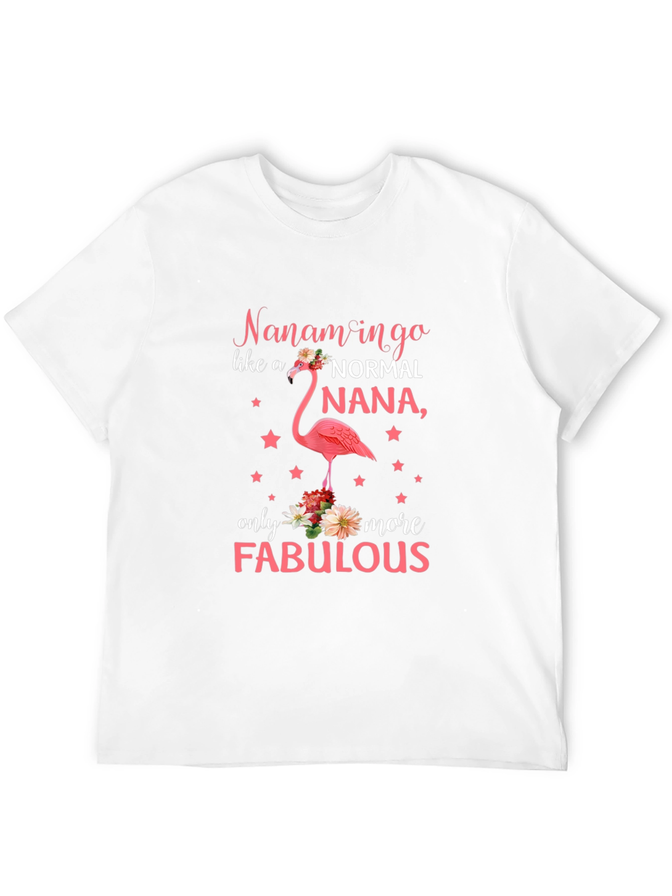 Fabulous Nana Flamingo Graphic T-Shirt