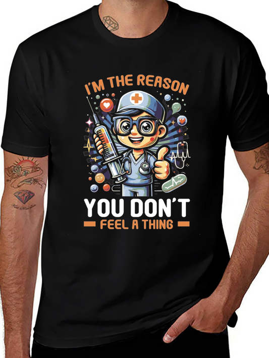 Nurse Cartoon T-Shirt - You Dont Feel a Thing