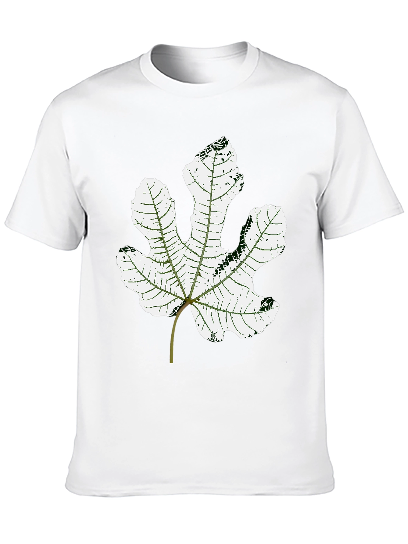 Fig Leaf Graphic Tee - Stylish Unisex Black T-Shirt