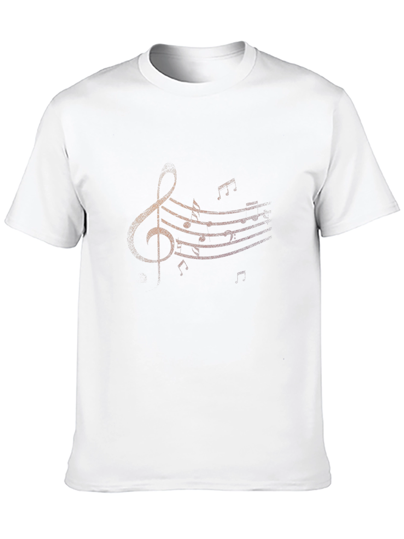 Music Notes Graphic Black T-Shirt