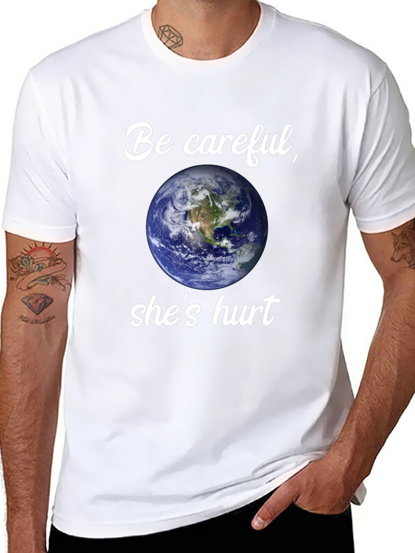 Earth Day T-Shirt - Be Careful Shes Hurt