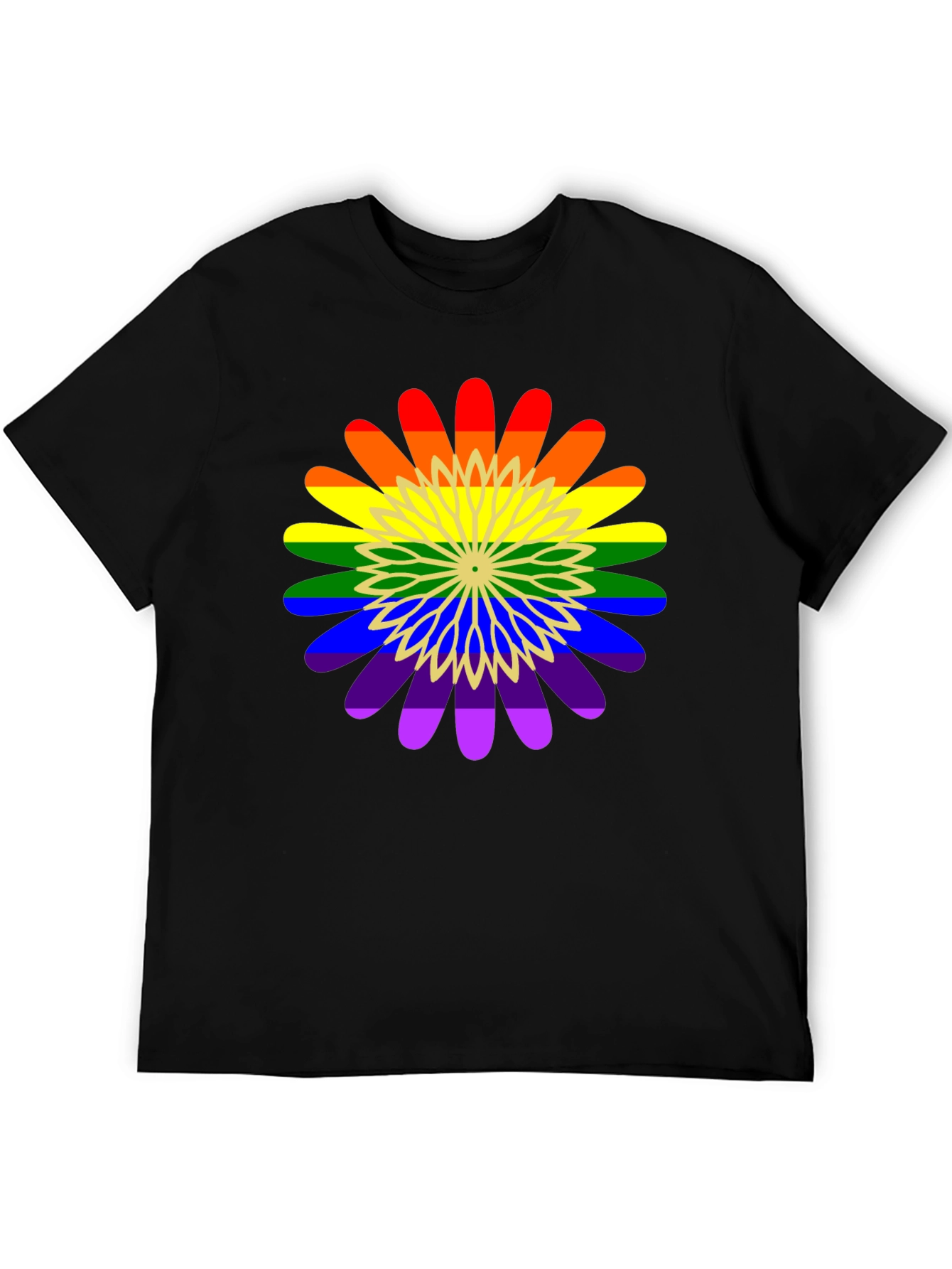Rainbow Flower Graphic Tee - Pride Apparel