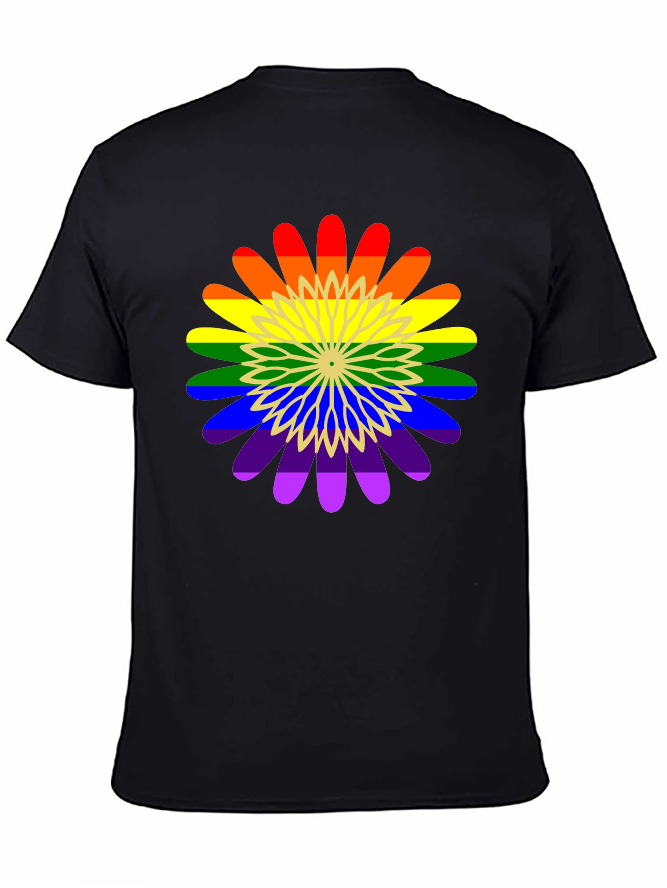 Rainbow Flower Graphic Tee - Pride Apparel