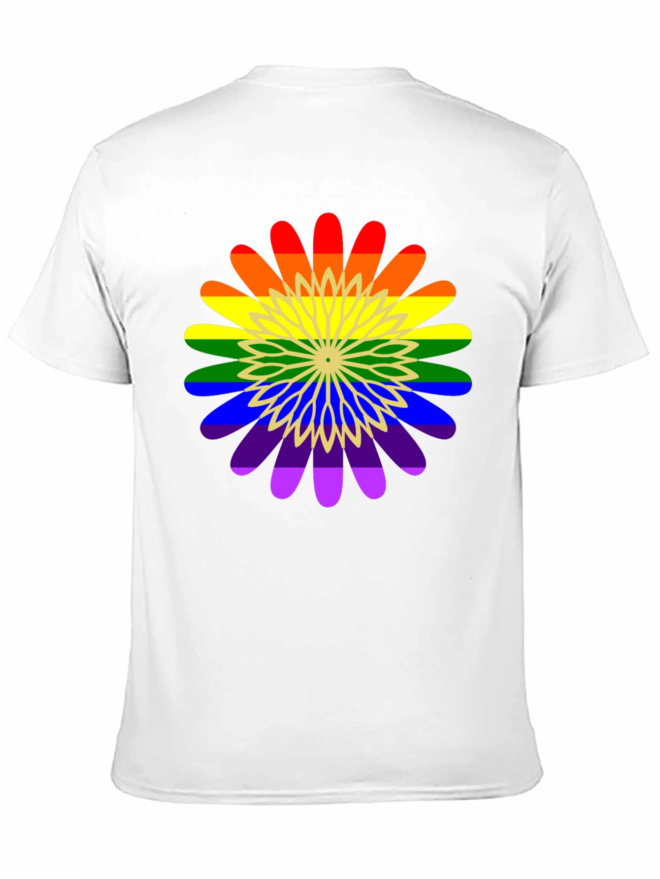 Rainbow Flower Graphic Tee - Pride Apparel