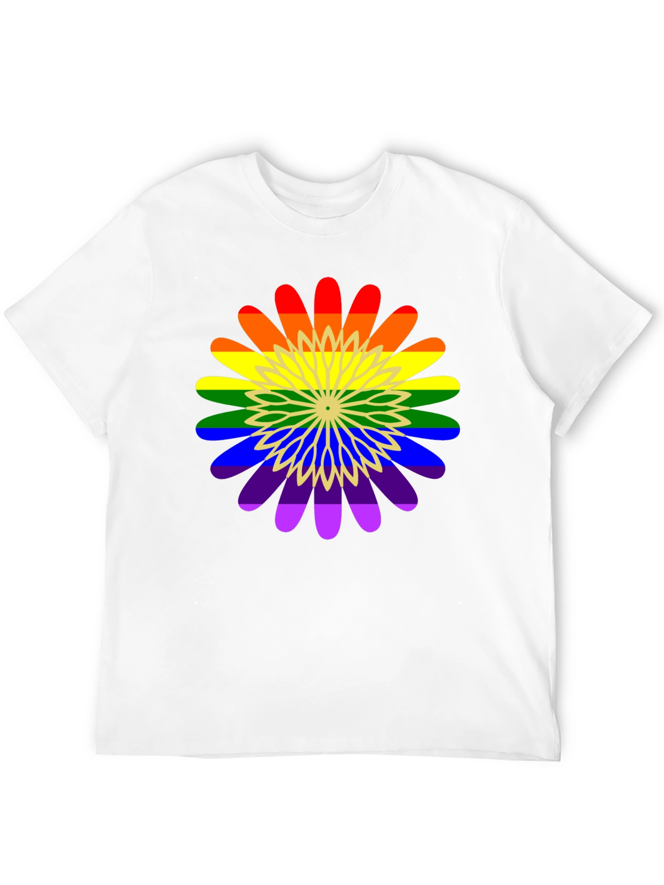 Rainbow Flower Graphic Tee - Pride Apparel