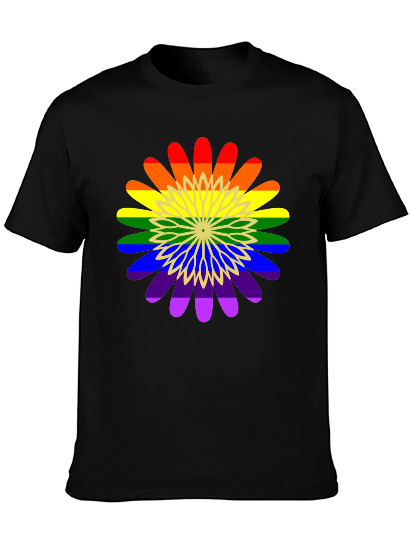 Rainbow Flower Graphic Tee - Pride Apparel