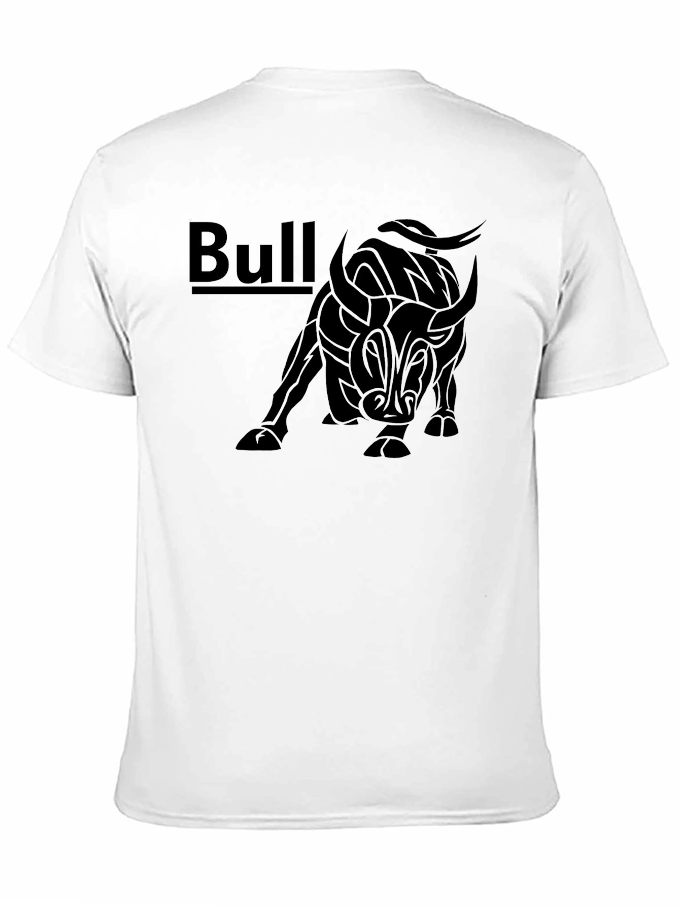 Black Bull Graphic Print Mens T-Shirt