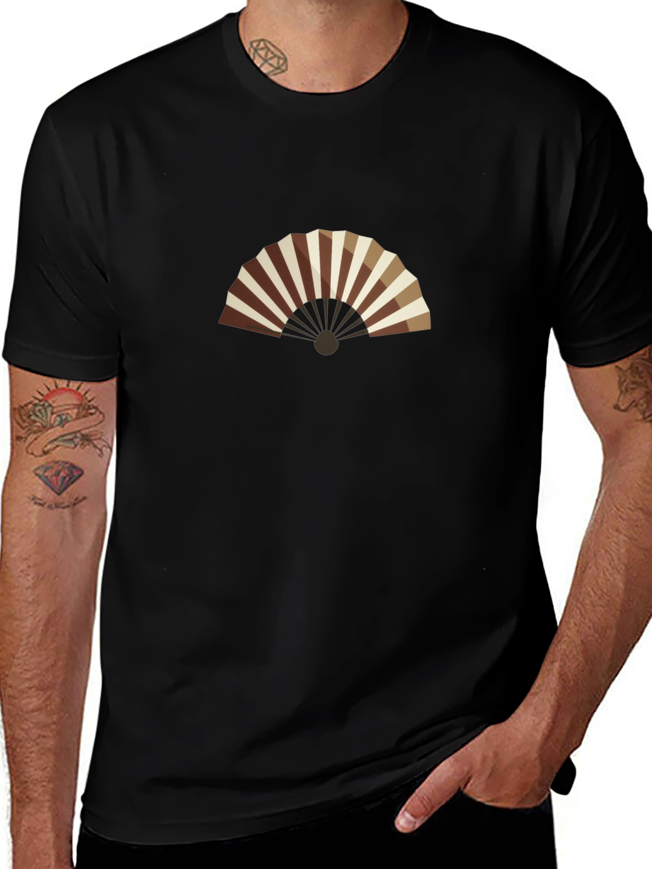 Folding Fan Graphic Tee - Stylish & Unique!