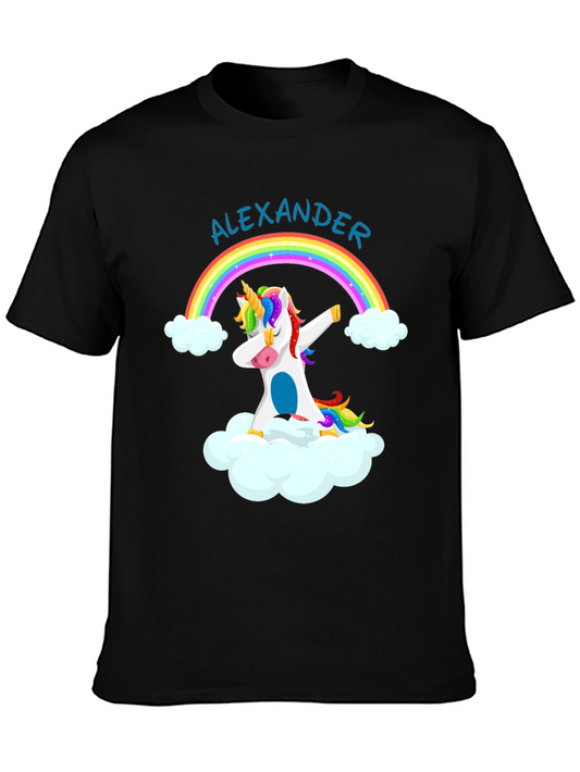 Dabbing Unicorn T-Shirt - Personalized Alexander Tee