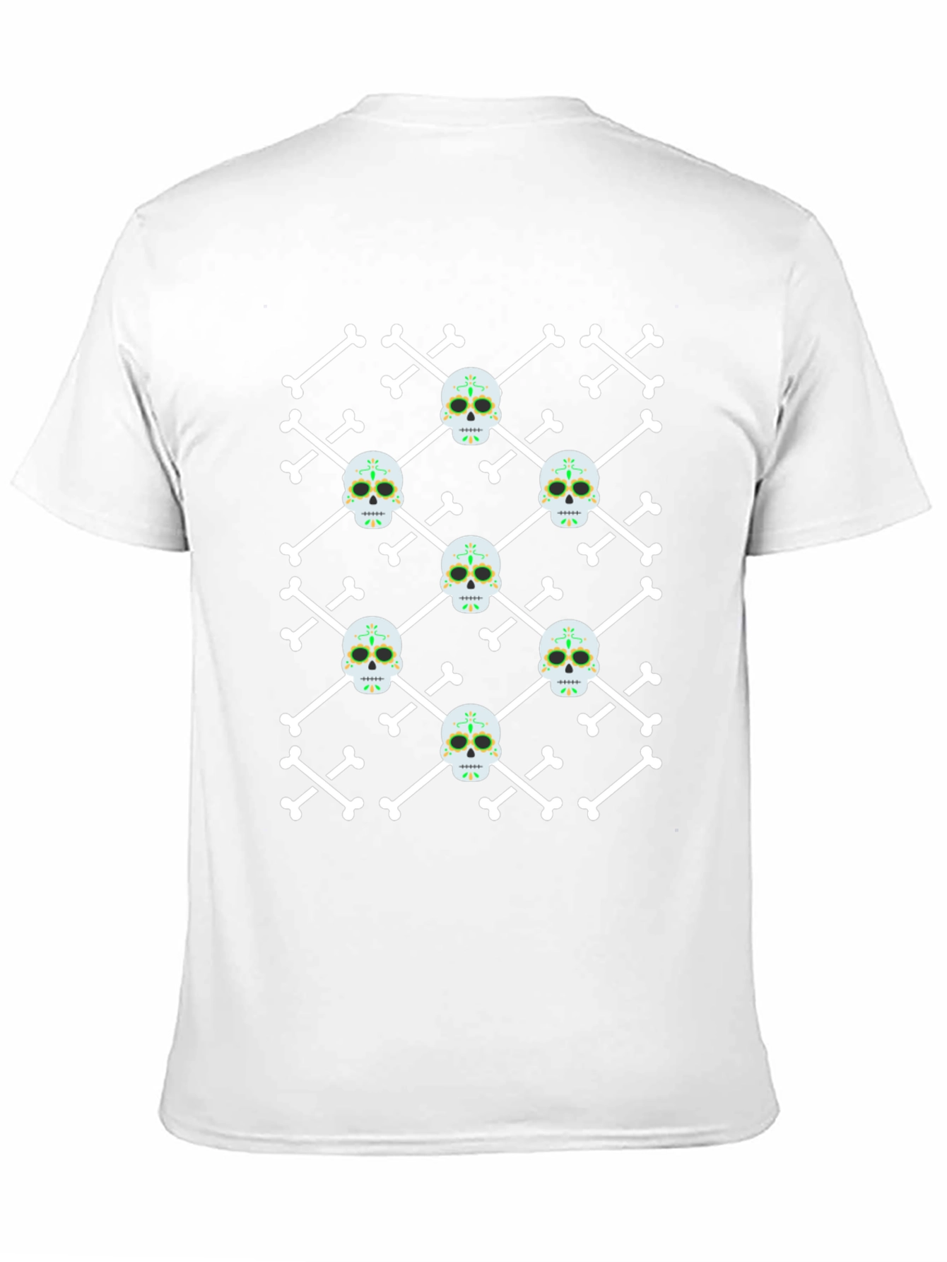 Skull and Crossbones Pattern Black T-Shirt