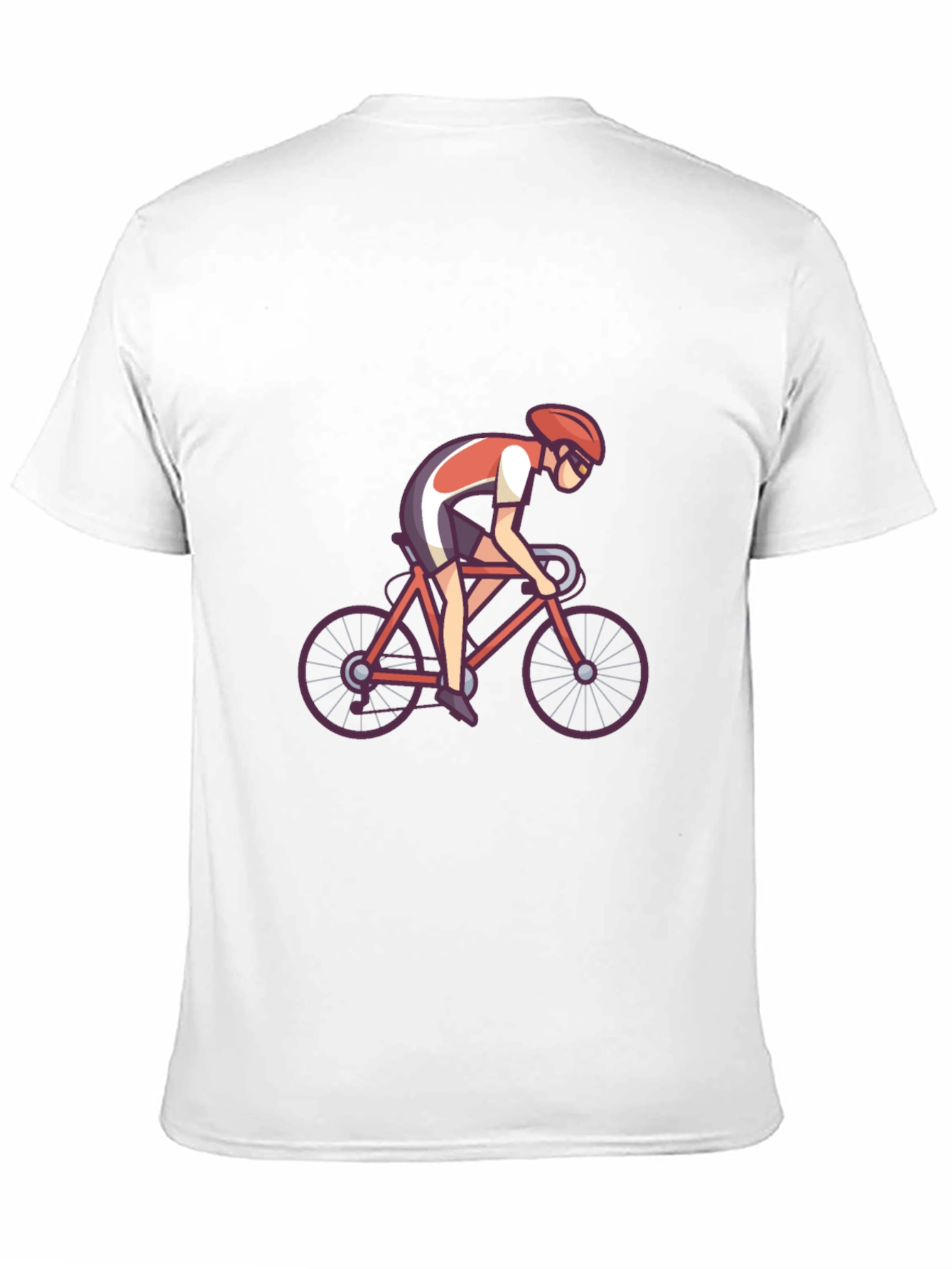 Black T-shirt with Cyclist Graphic