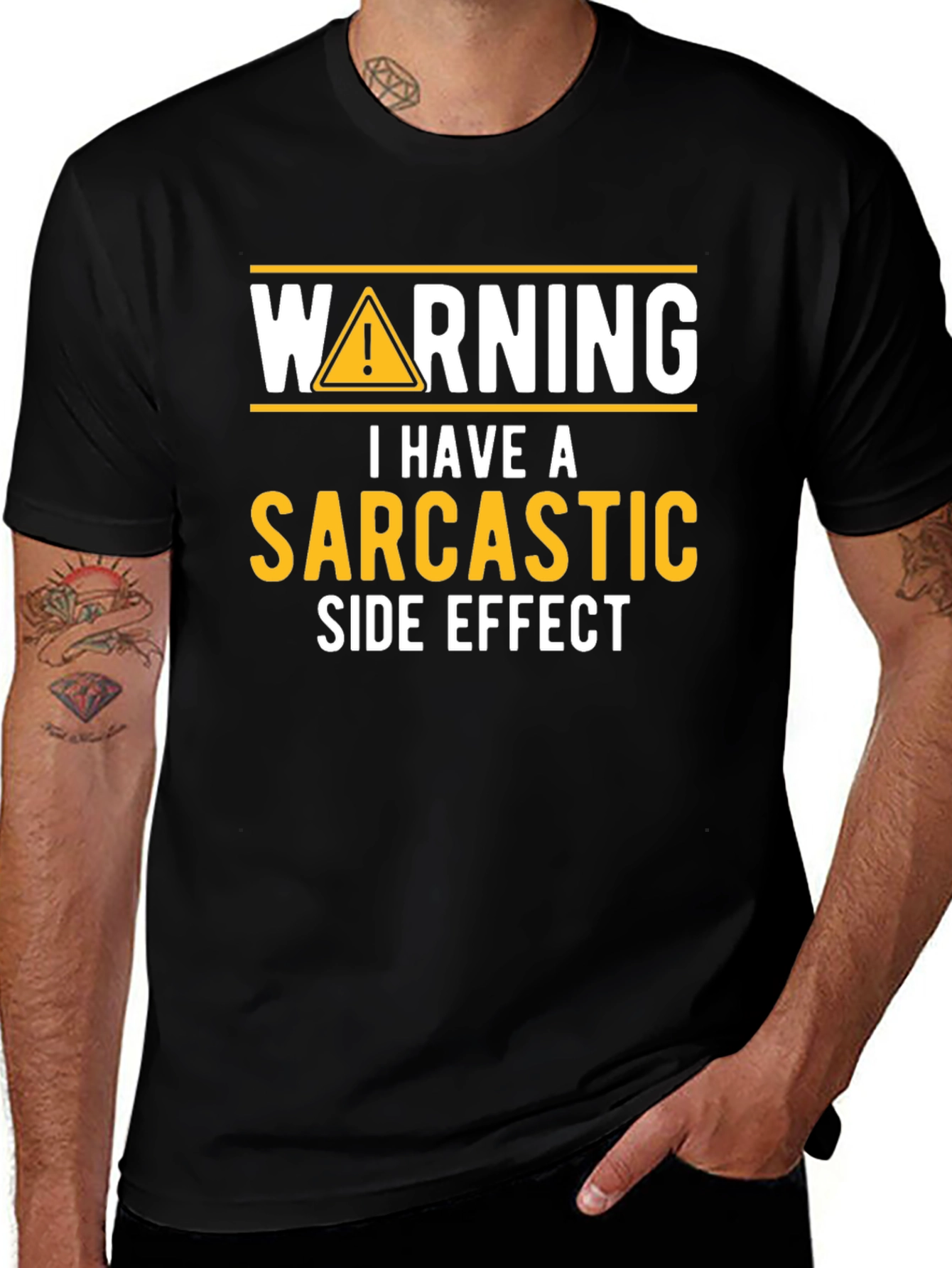 Sarcastic Side Effect Novelty Graphic Tee