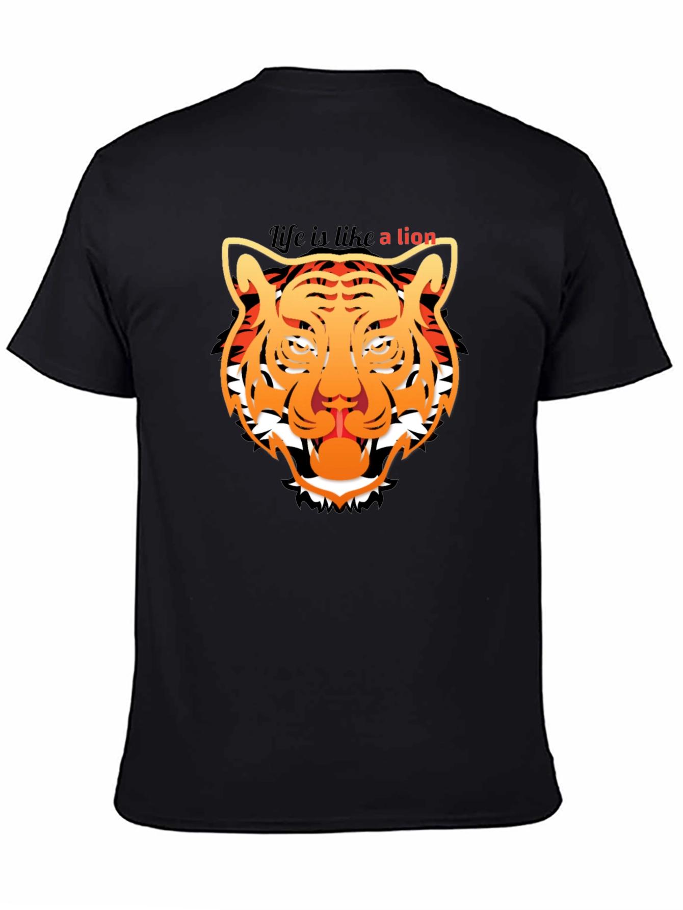 Lion Graphic Tee - Mens Black T-Shirt