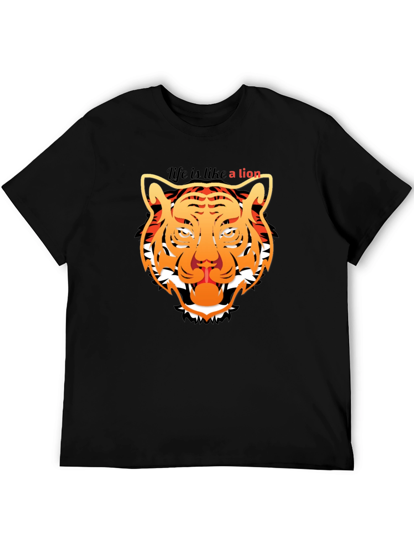Lion Graphic Tee - Mens Black T-Shirt