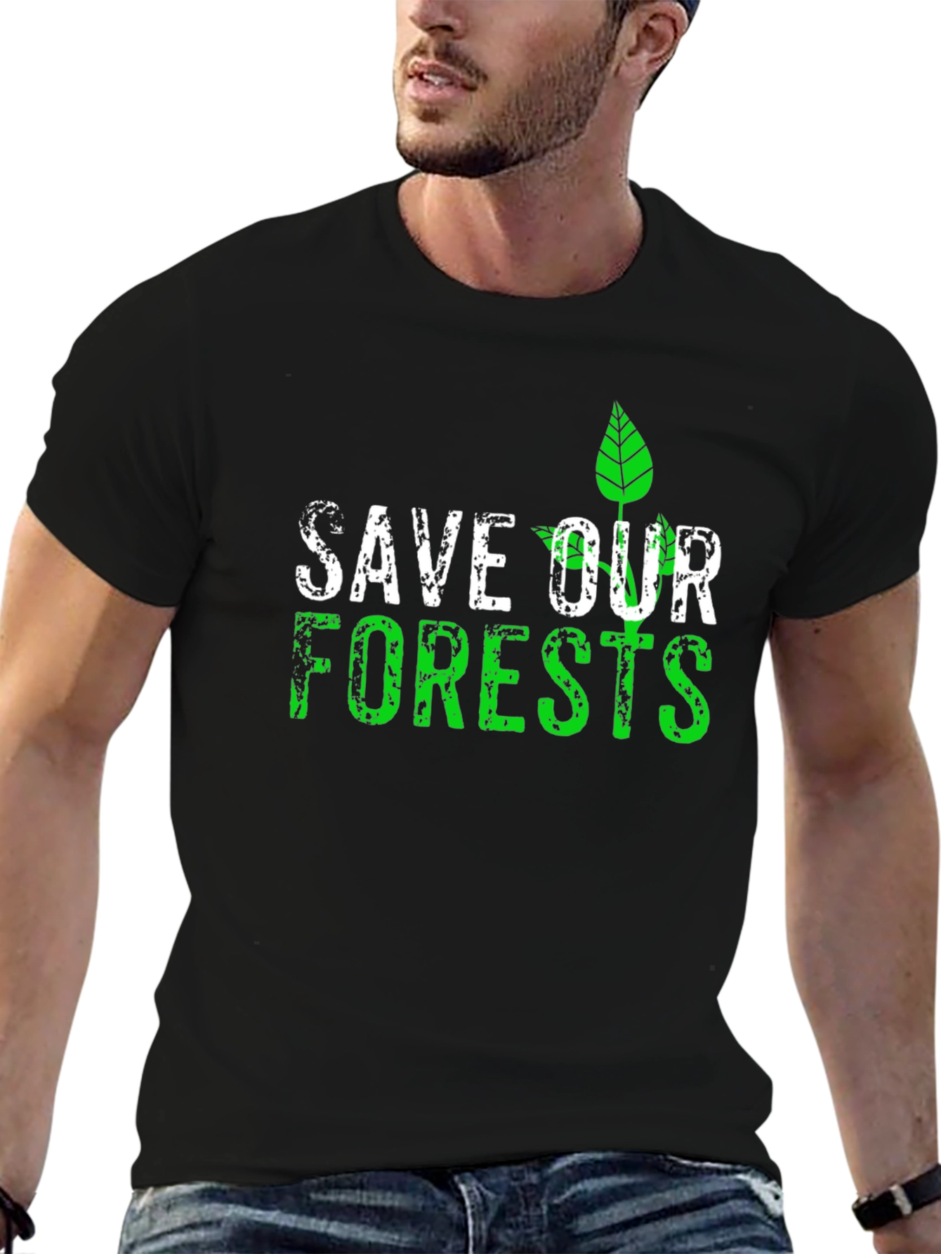 Eco-Friendly Save Our Forests Graphic T-Shirt