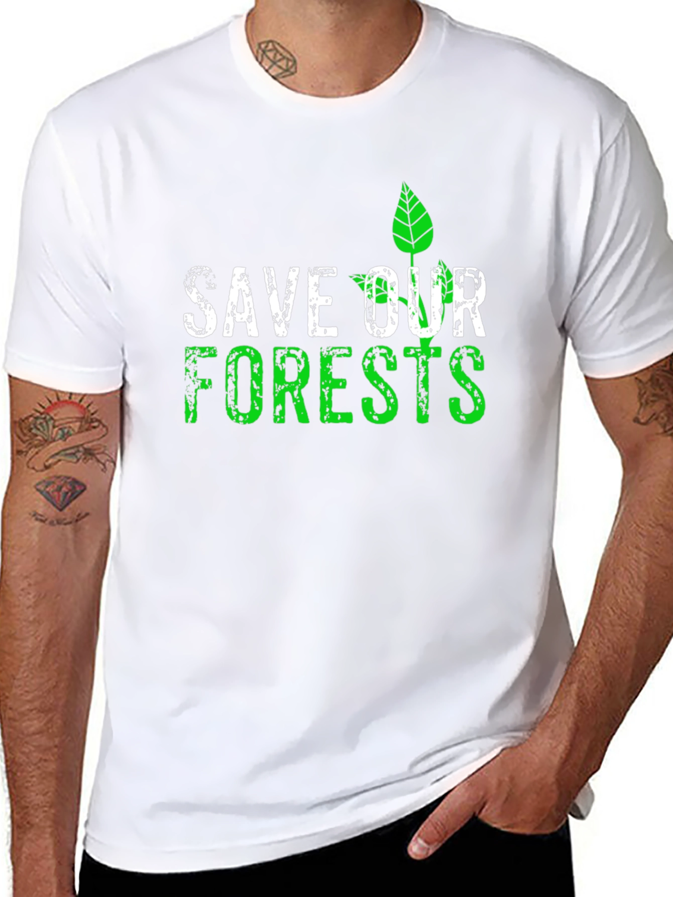Eco-Friendly Save Our Forests Graphic T-Shirt