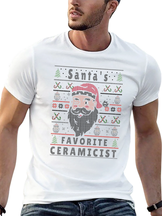 Santas Favorite Ceramicist Holiday T-Shirt