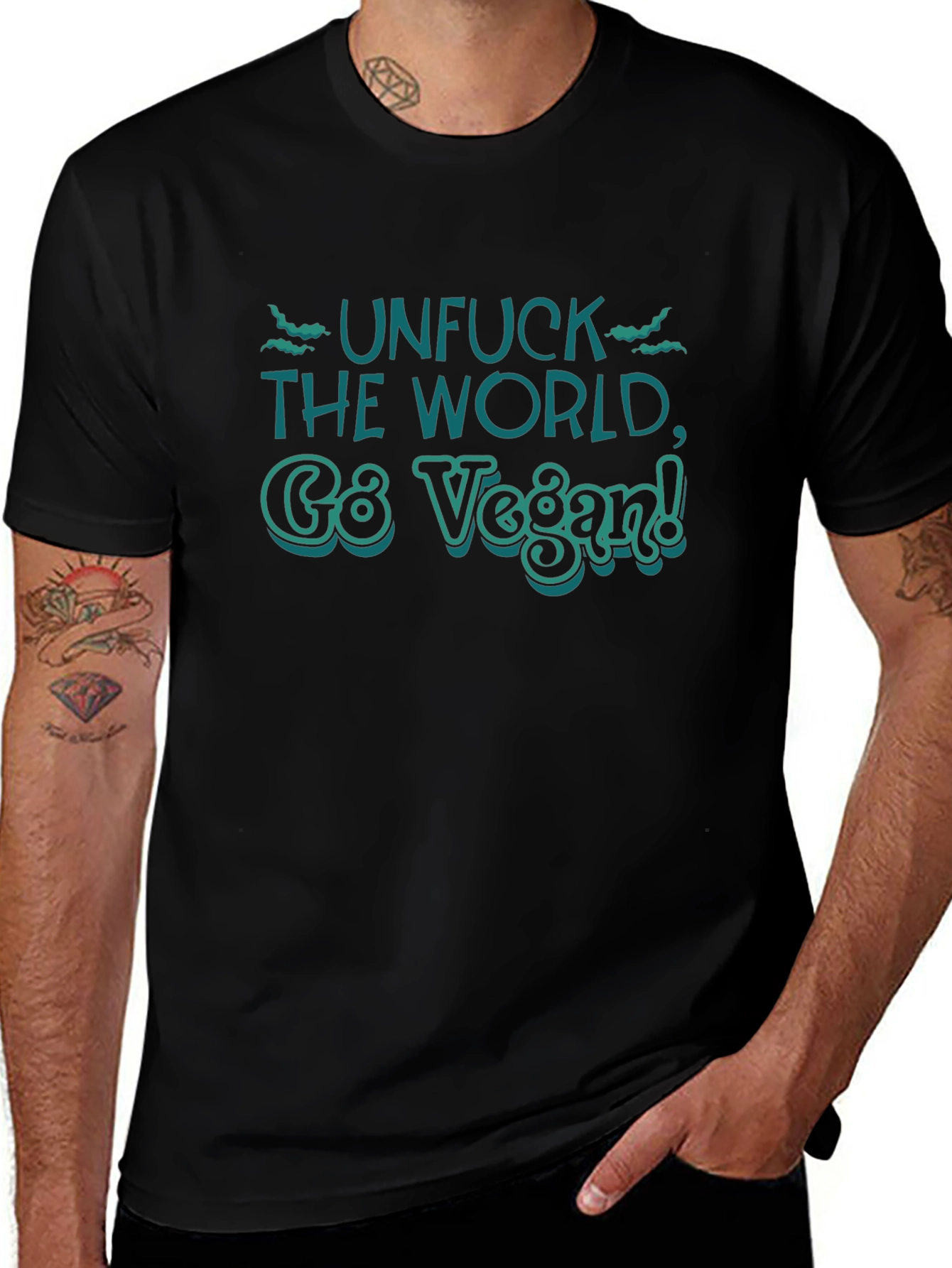 Unfuck the World Go Vegan Graphic Tee